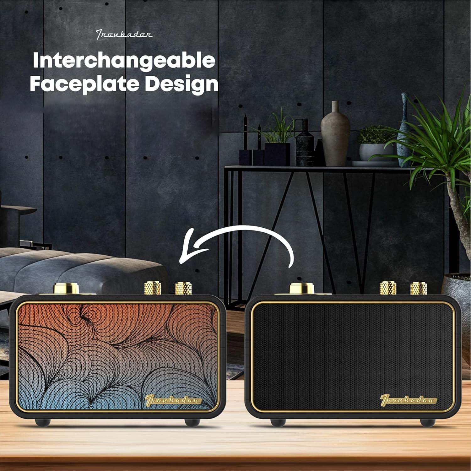 PARLANTE BLUETOOTH RETRO TRENBADER NEGRO - 4