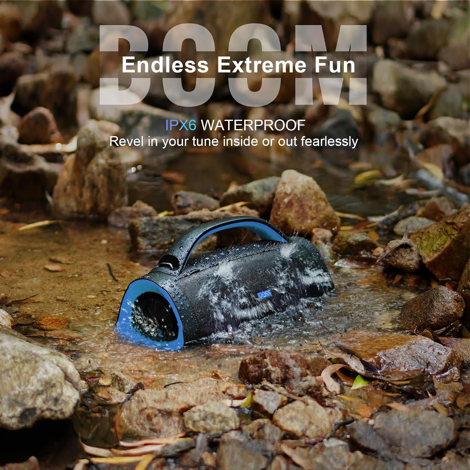 PARLANTE PORTÁTIL DOSS EXTREME BOOM PRO 100W AZUL - 3