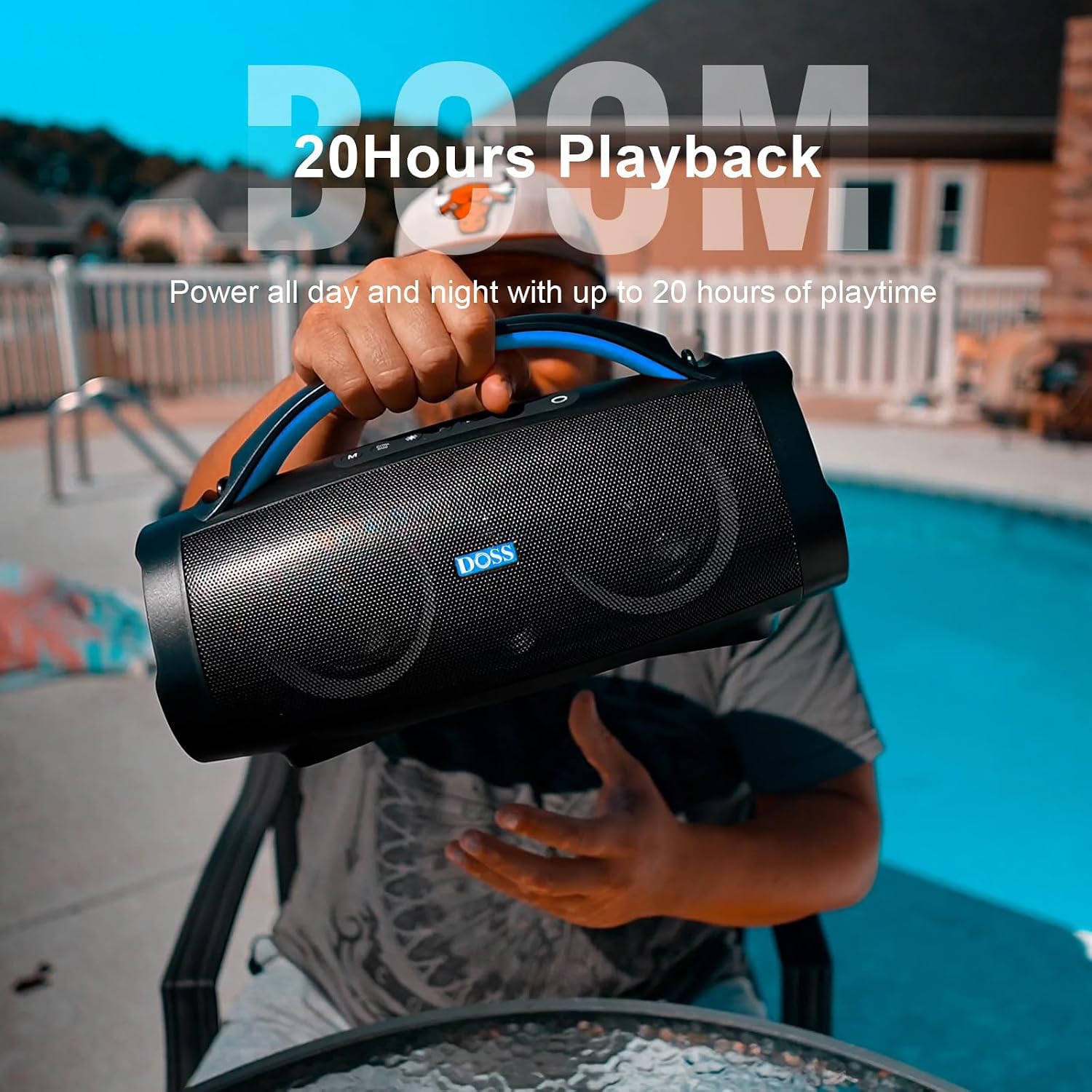 PARLANTE PORTÁTIL DOSS EXTREME BOOM PRO 100W AZUL - 5