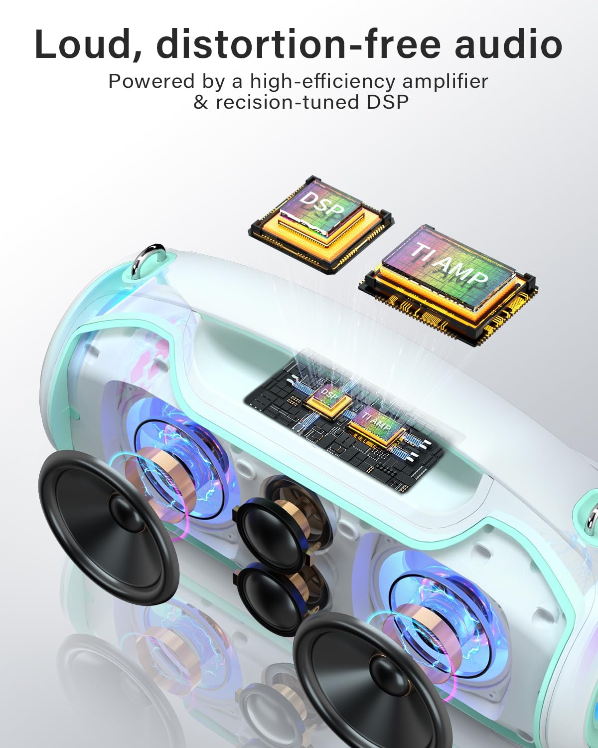 PARLANTE BLUETOOTH VUOPAX 200W PEAK PORTÁTIL CON BASS BOOST - 4