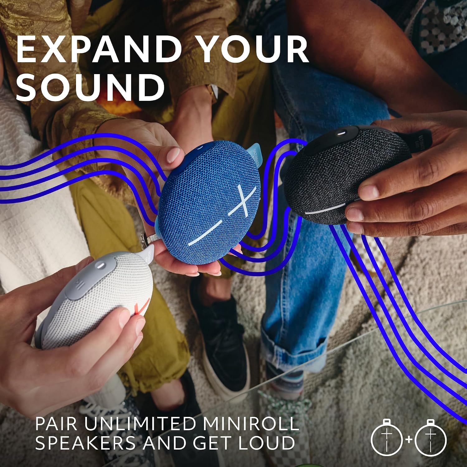PARLANTE PORTÁTIL ULTIMATE EARS MINIROLL BLUETOOTH IMPERMEABLE AZUL MAJESTUOSO - 3