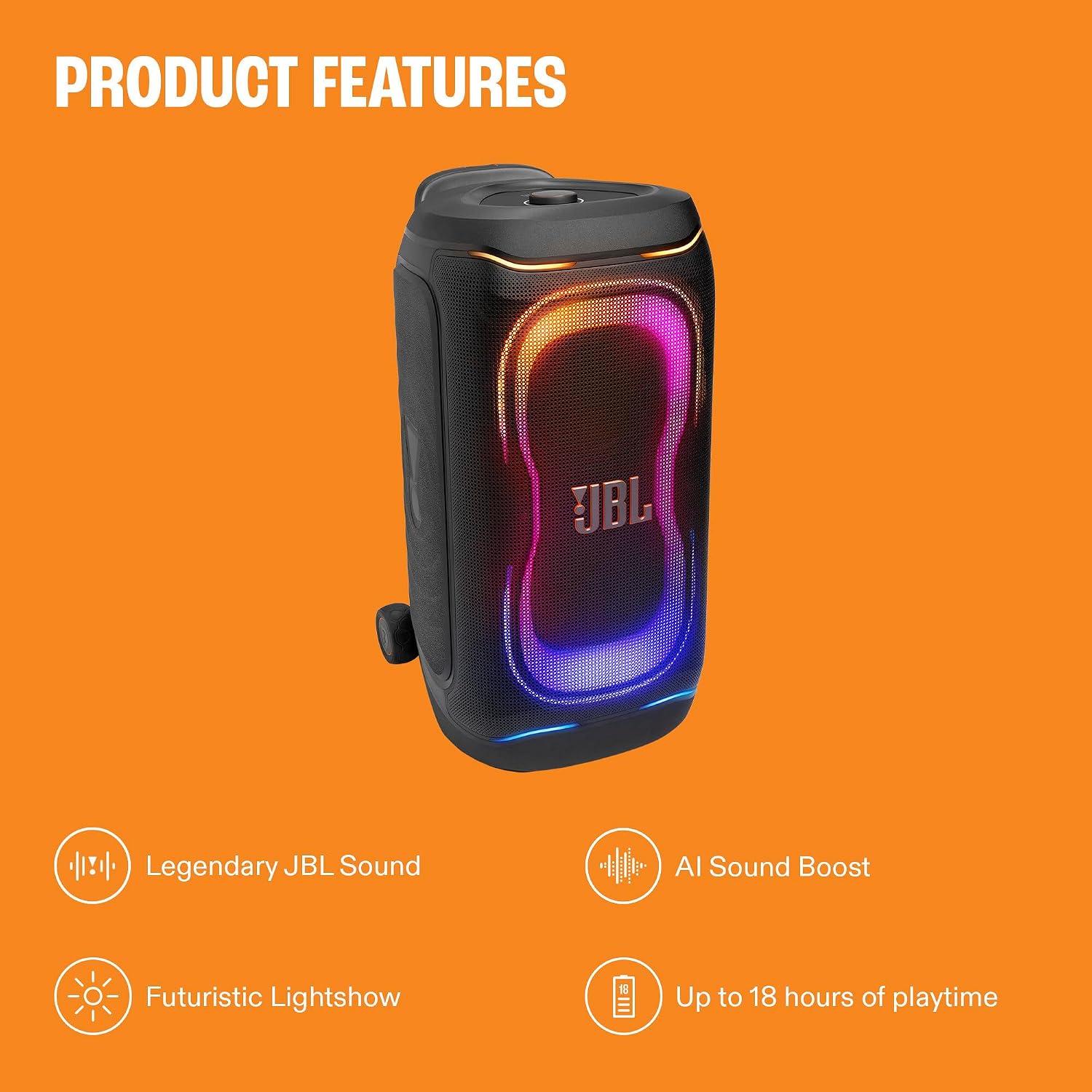 PARLANTE PORTÁTIL JBL PARTYBOX 330 NEGRO - 5