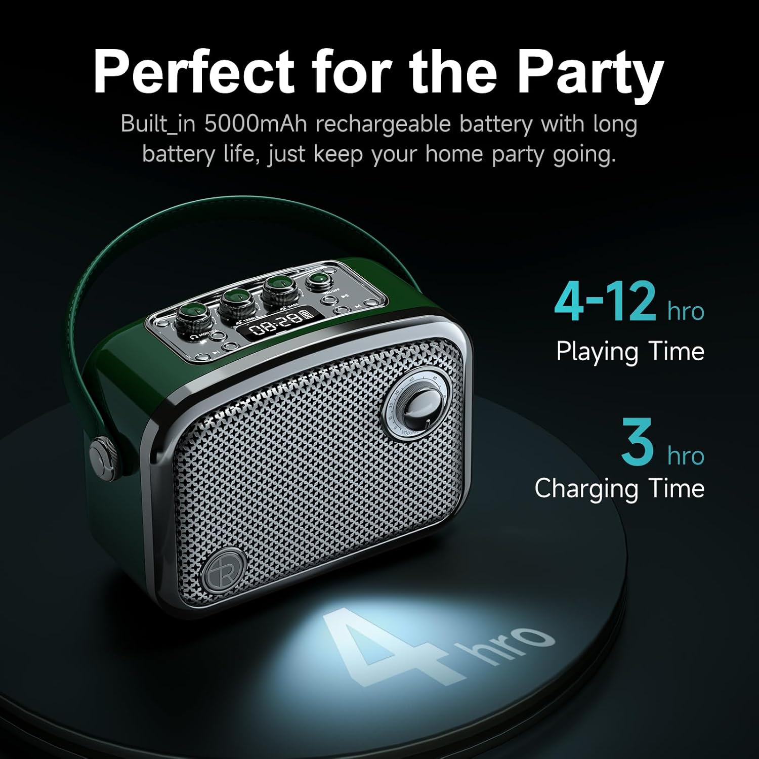 PARLANTE BLUETOOTH TOMPROAD L10 40W VERDE - 4
