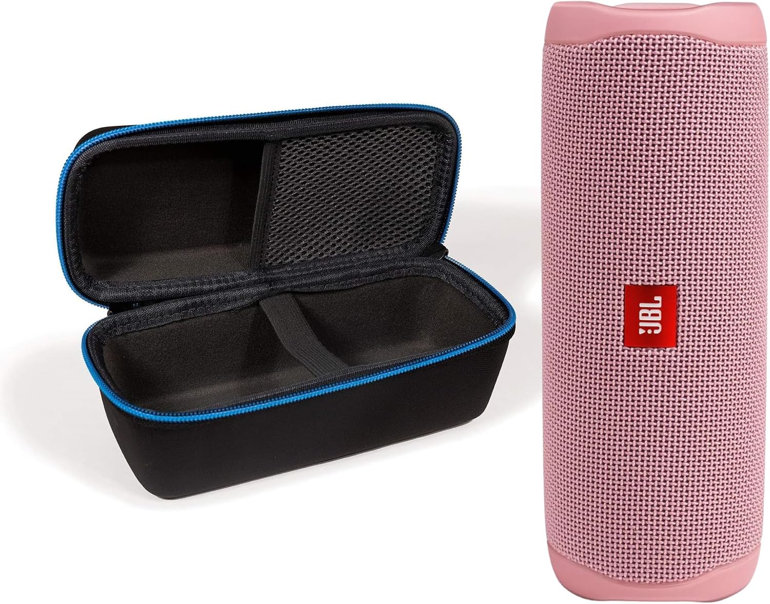 PARLANTE PORTÁTIL JBL FLIP 5 ROSA CON ESTUCHE PROTECTOR DIVVI - 1