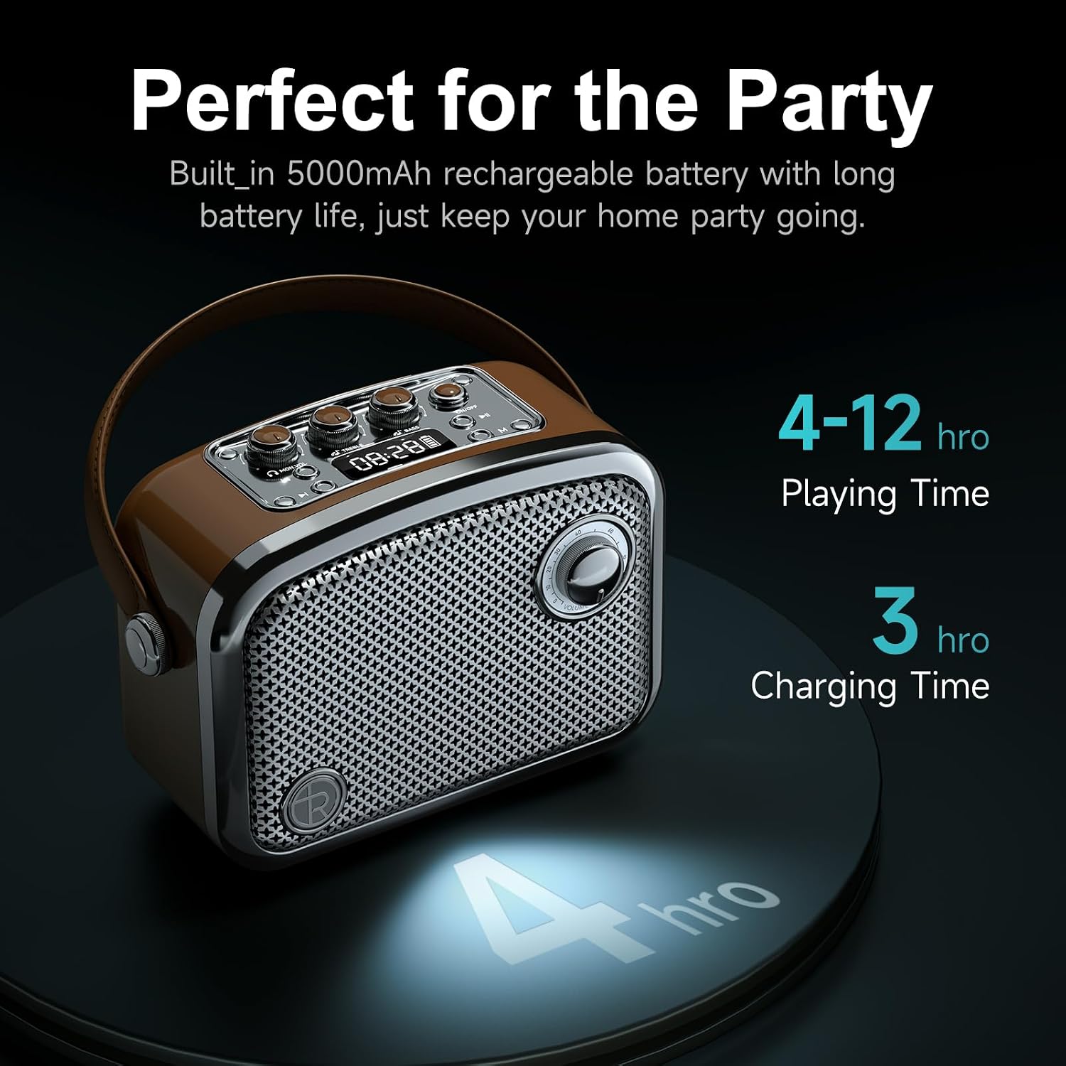 PARLANTE BLUETOOTH TOMPROAD L10 40W MARRÓN - 4