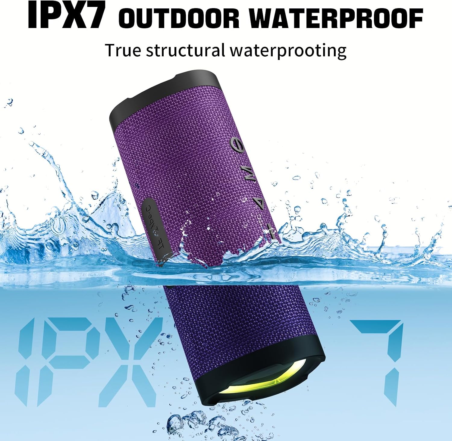 PARLANTE PORTÁTIL VANZON V40 BLUETOOTH 24W IPX7 MORADO - 5