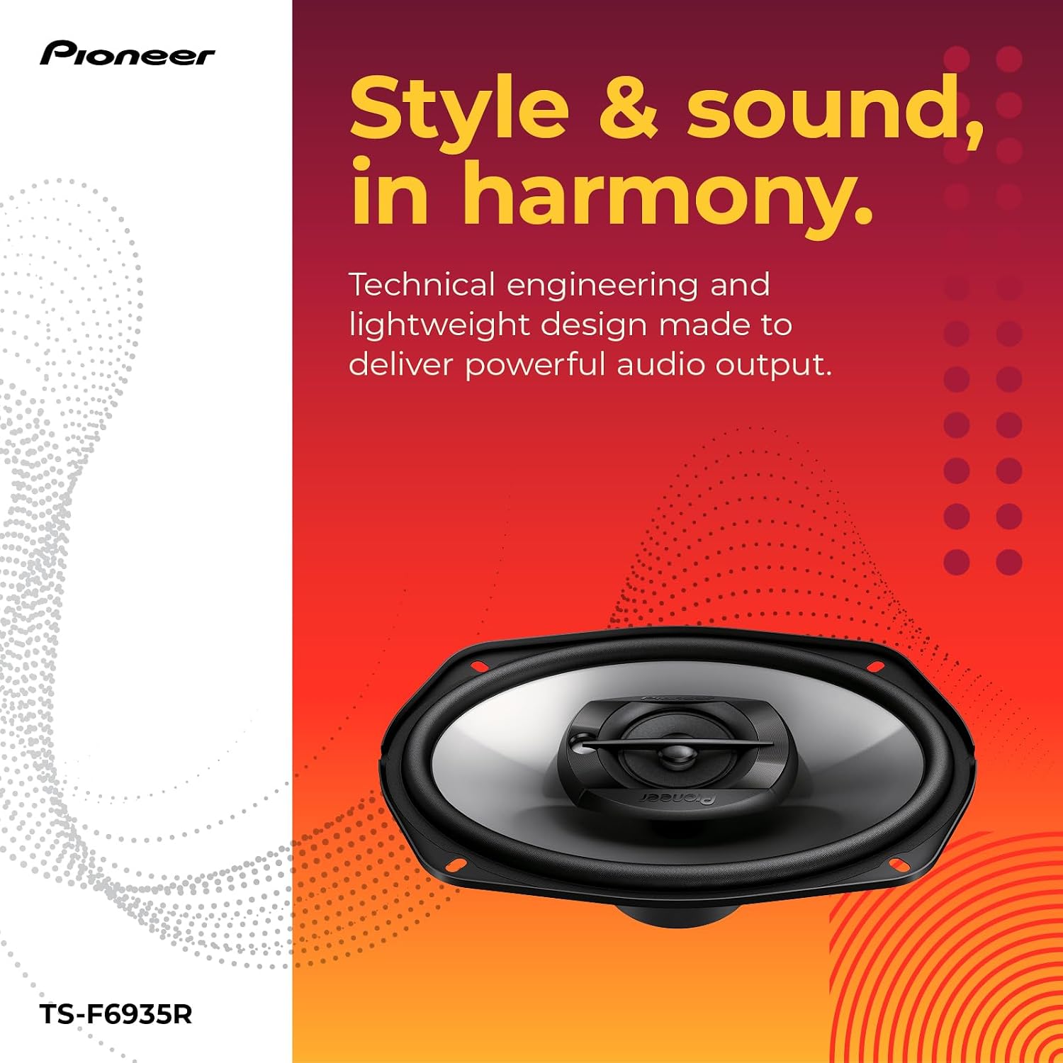 PARLANTES COAXIALES PARA AUTO PIONEER TS-F6935R 6' X 9' 3 VÍAS 230W - 3