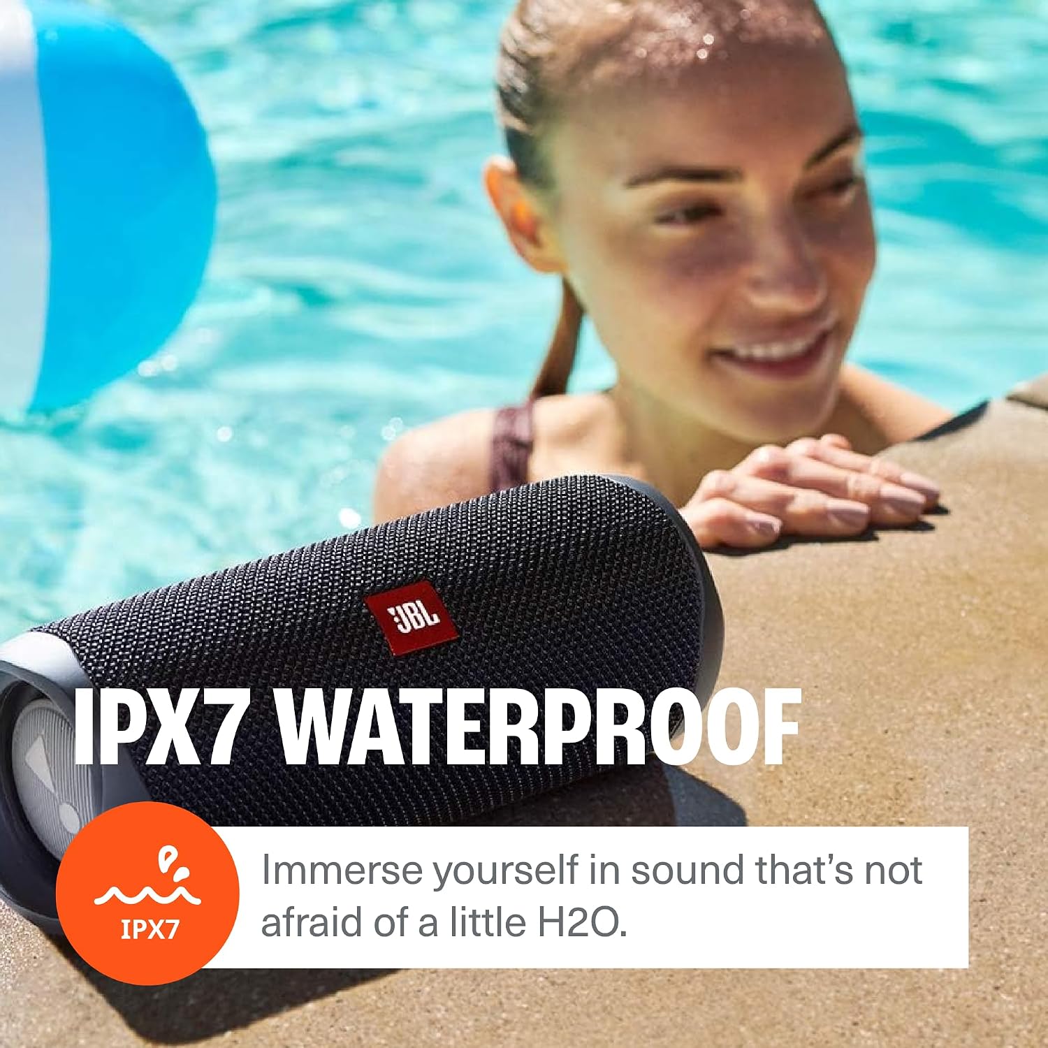 PARLANTE PORTÁTIL JBL FLIP 5 COLOR AGUAMARINA CON ESTUCHE PROTECTOR DIVVI - 5