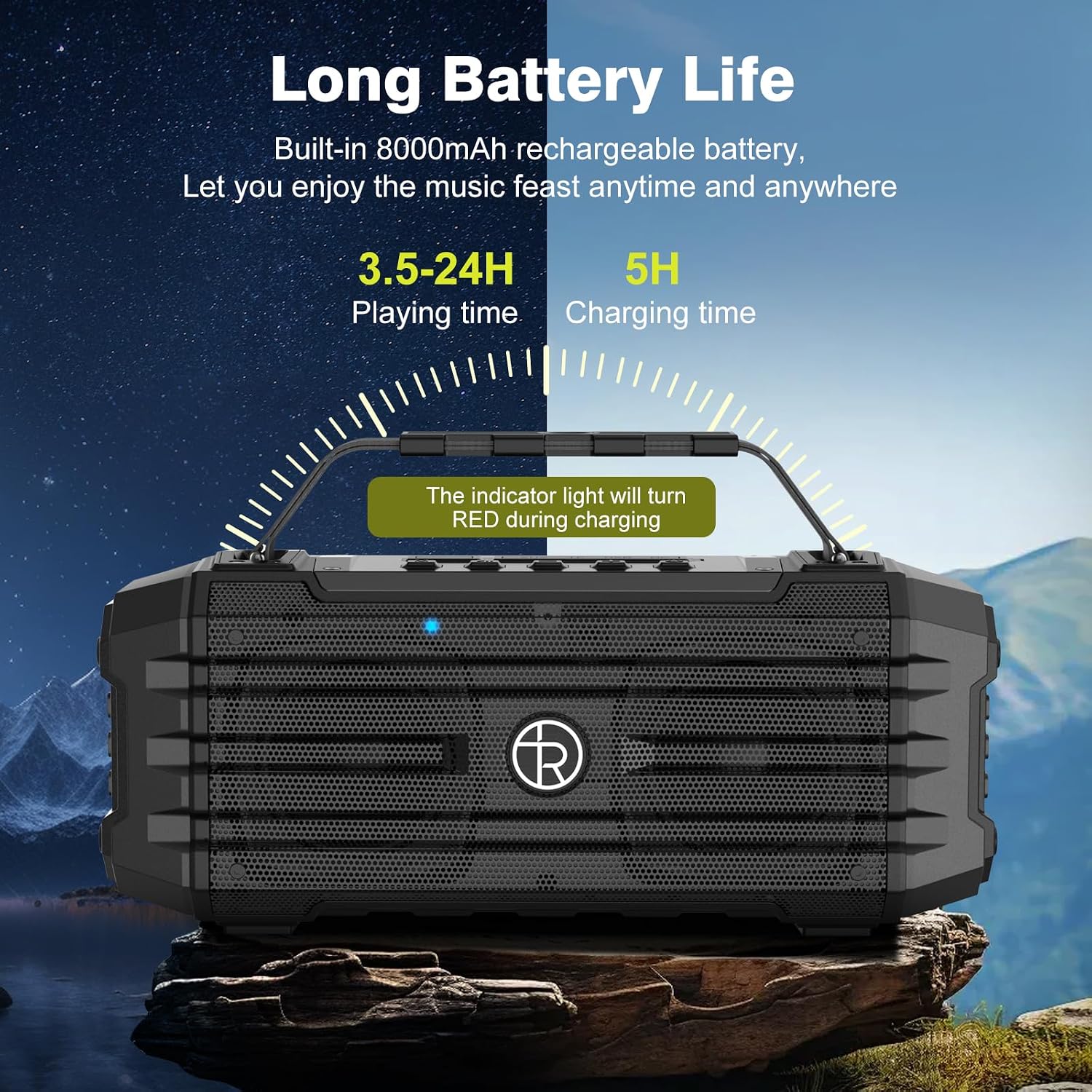 PARLANTE BLUETOOTH TOMPROAD K30 80W RMS 120W PEAK NEGRO - 5