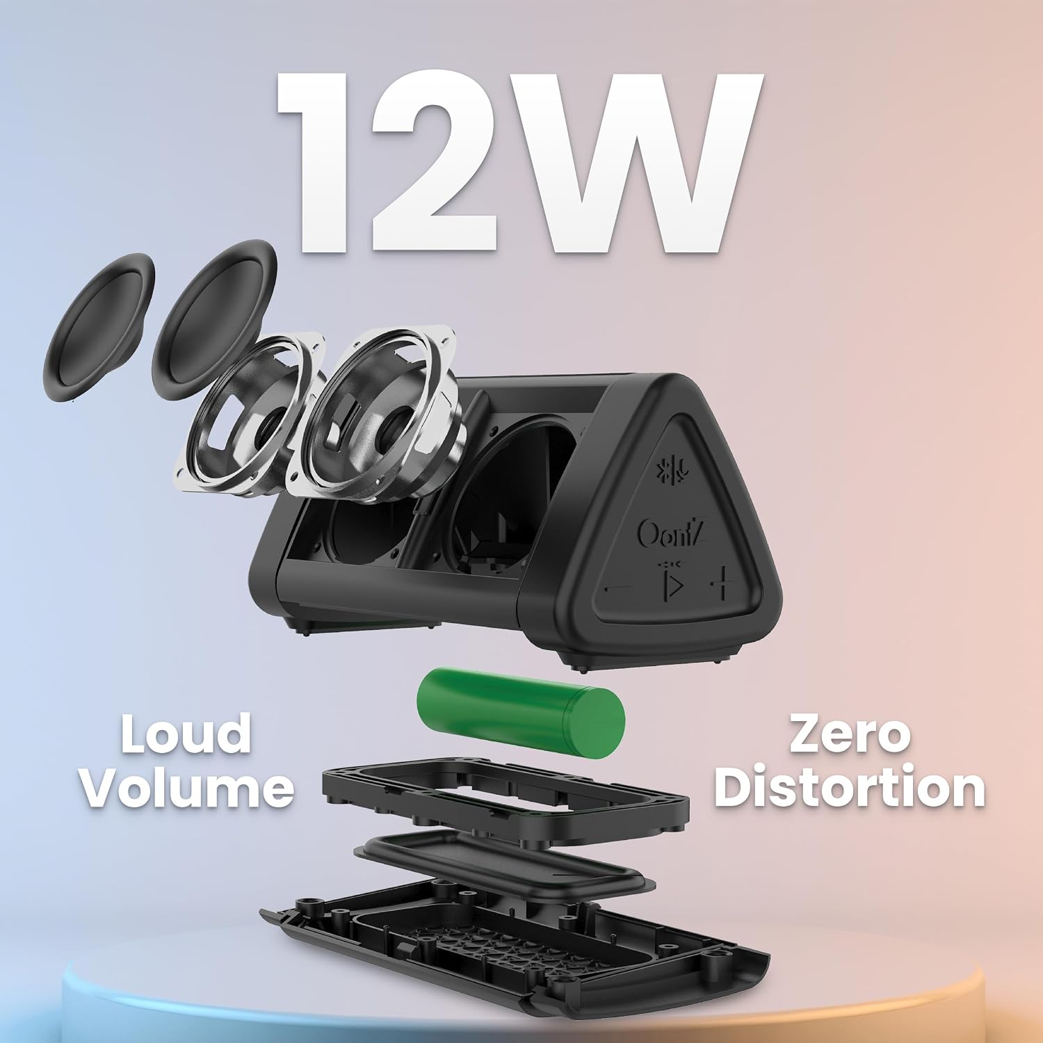 PARLANTE PORTÁTIL CAMBRIDGE SOUNDWORKS OONTZ ANGLE 3 GEN 4 BLUETOOTH 12W ROJO - 4