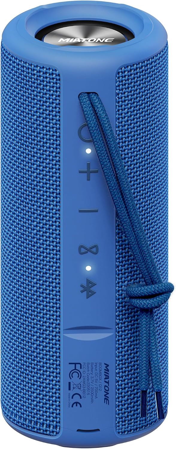 PARLANTE PORTÁTIL MIATONE BOOMBOX BLUETOOTH RESISTENTE AL AGUA AZUL - 1