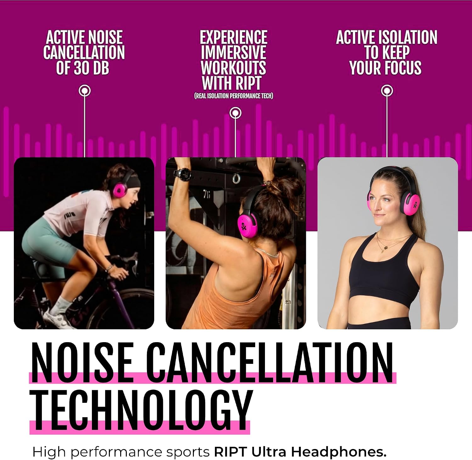 AUDÍFONOS OVER-EAR H2O AUDIO BETTY X RIPT ULTRA SPORT 50 HORAS BATERÍA - 2