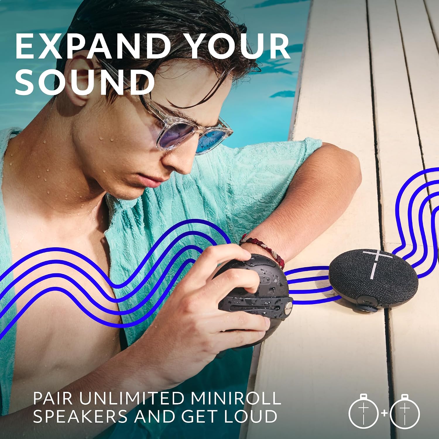 PARLANTE PORTÁTIL ULTIMATE EARS MINIROLL BLUETOOTH IMPERMEABLE NEGRO - 3
