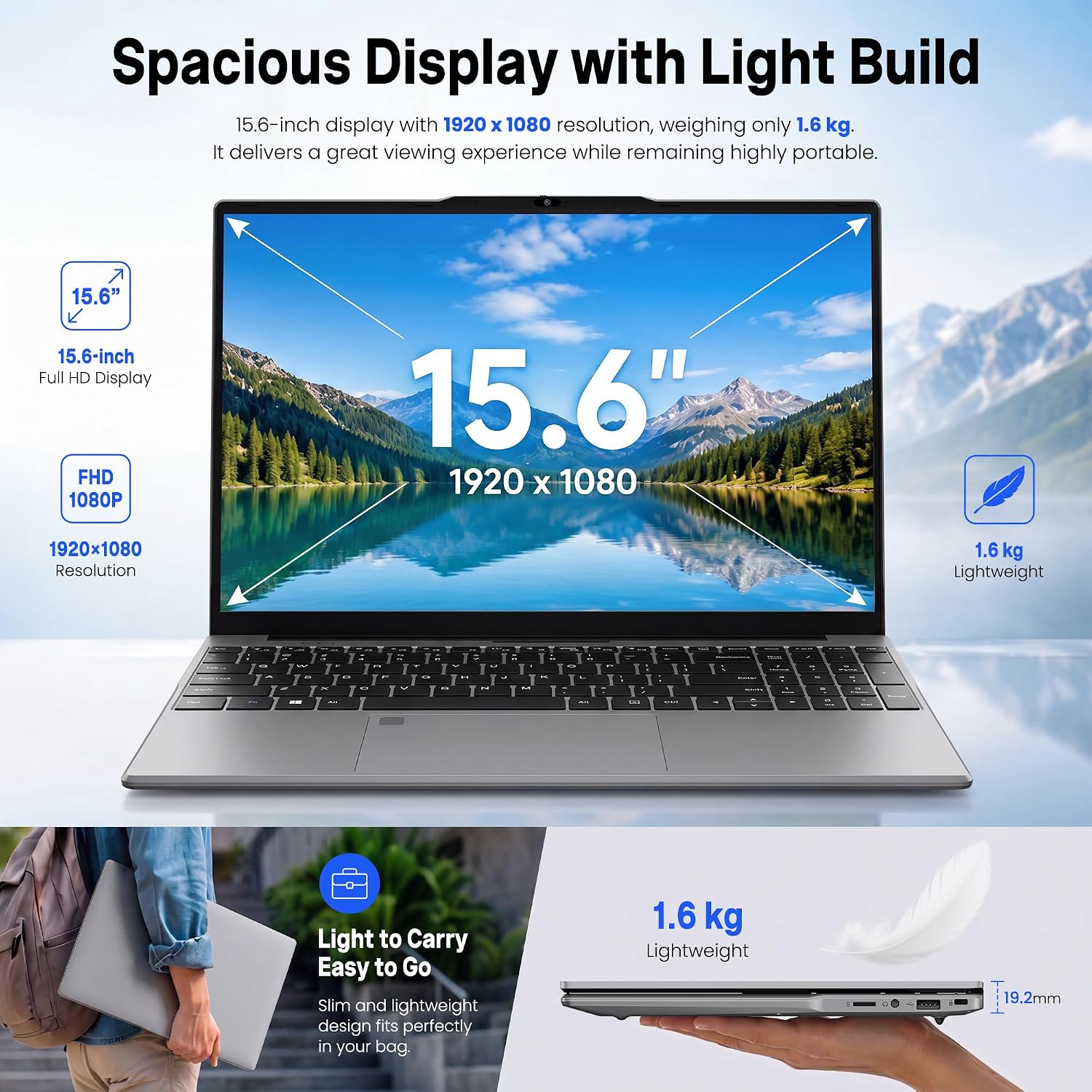 LAPTOP AURANT 15.6 PULGADAS AMD RYZEN 5 8GB RAM 128GB SSD WINDOWS 11 HOME - 3
