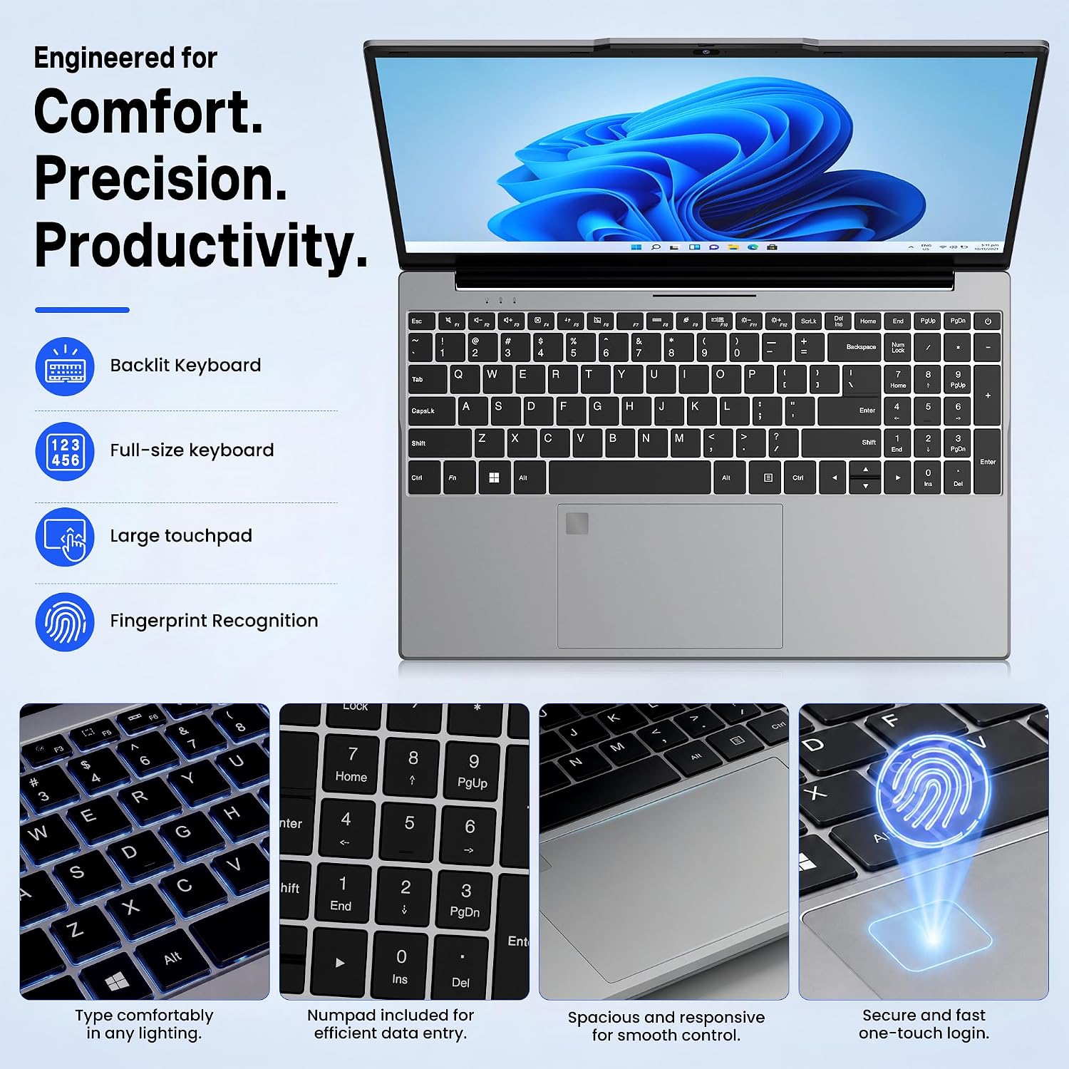 LAPTOP AURANT 15.6 PULGADAS AMD RYZEN 5 8GB RAM 128GB SSD WINDOWS 11 HOME - 4