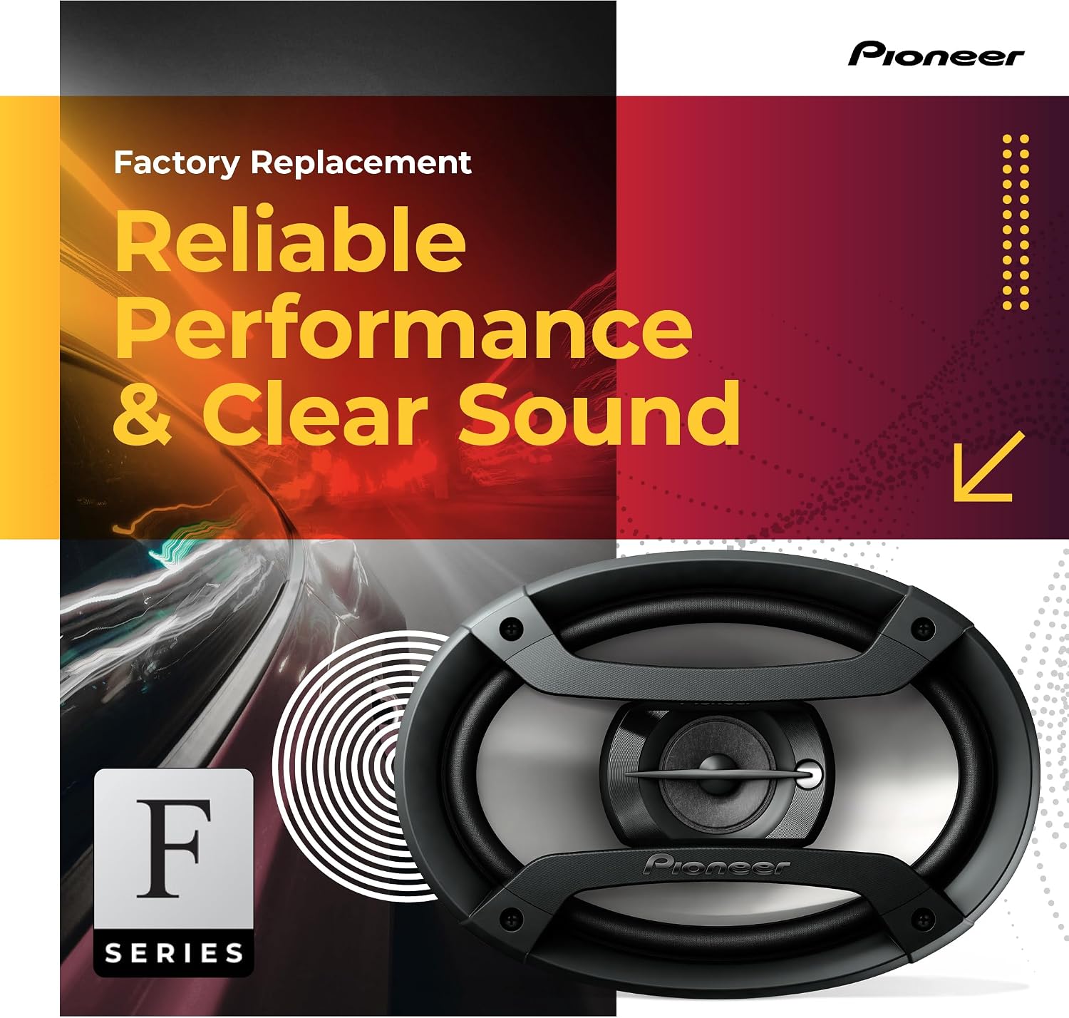 PARLANTES PARA AUTO PIONEER TS-F1035R 4' 2 VÍAS COAXIALES 150W - 2