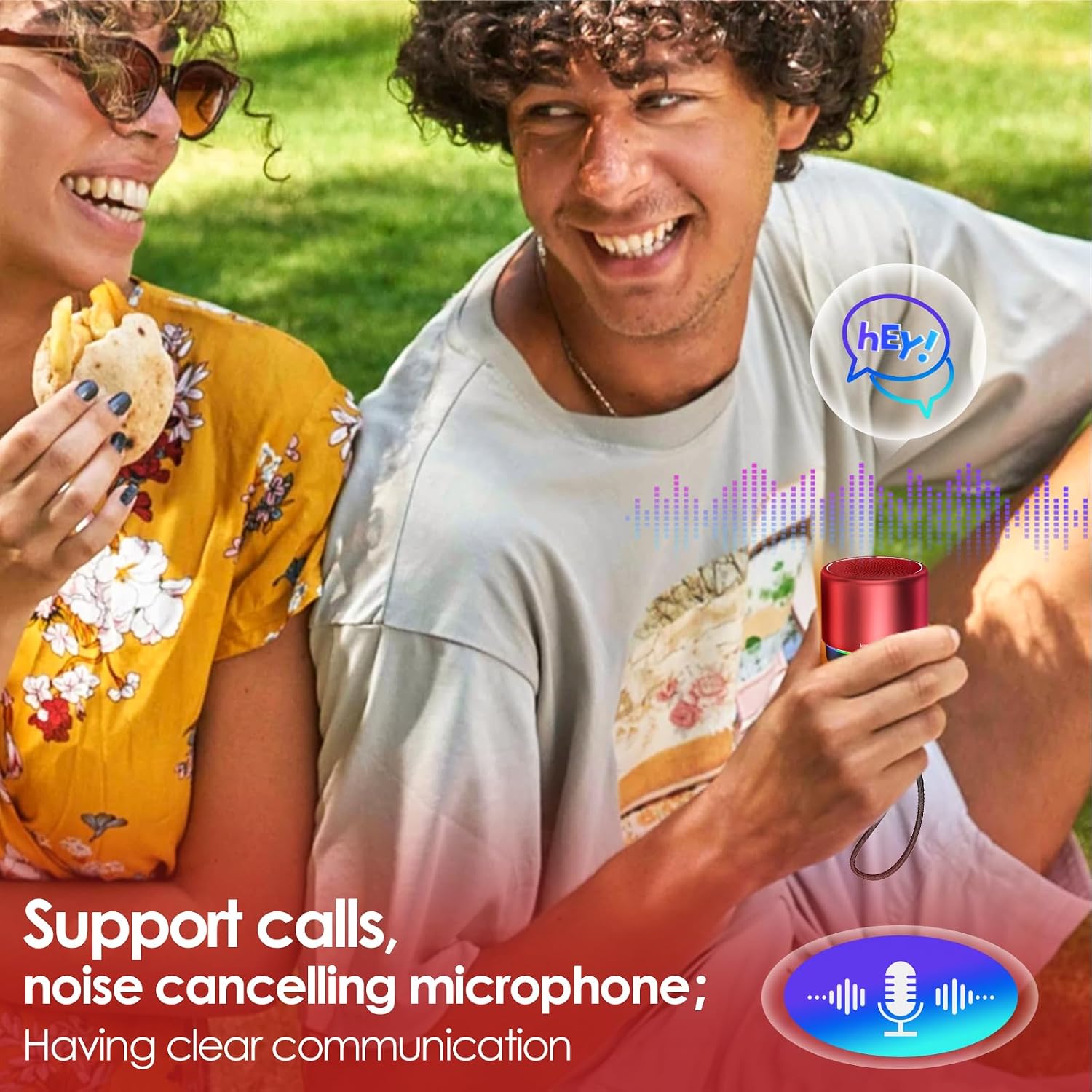 PARLANTE PORTÁTIL BLUETOOTH KERANSEAN MINI CON MICRÓFONO HD - 4