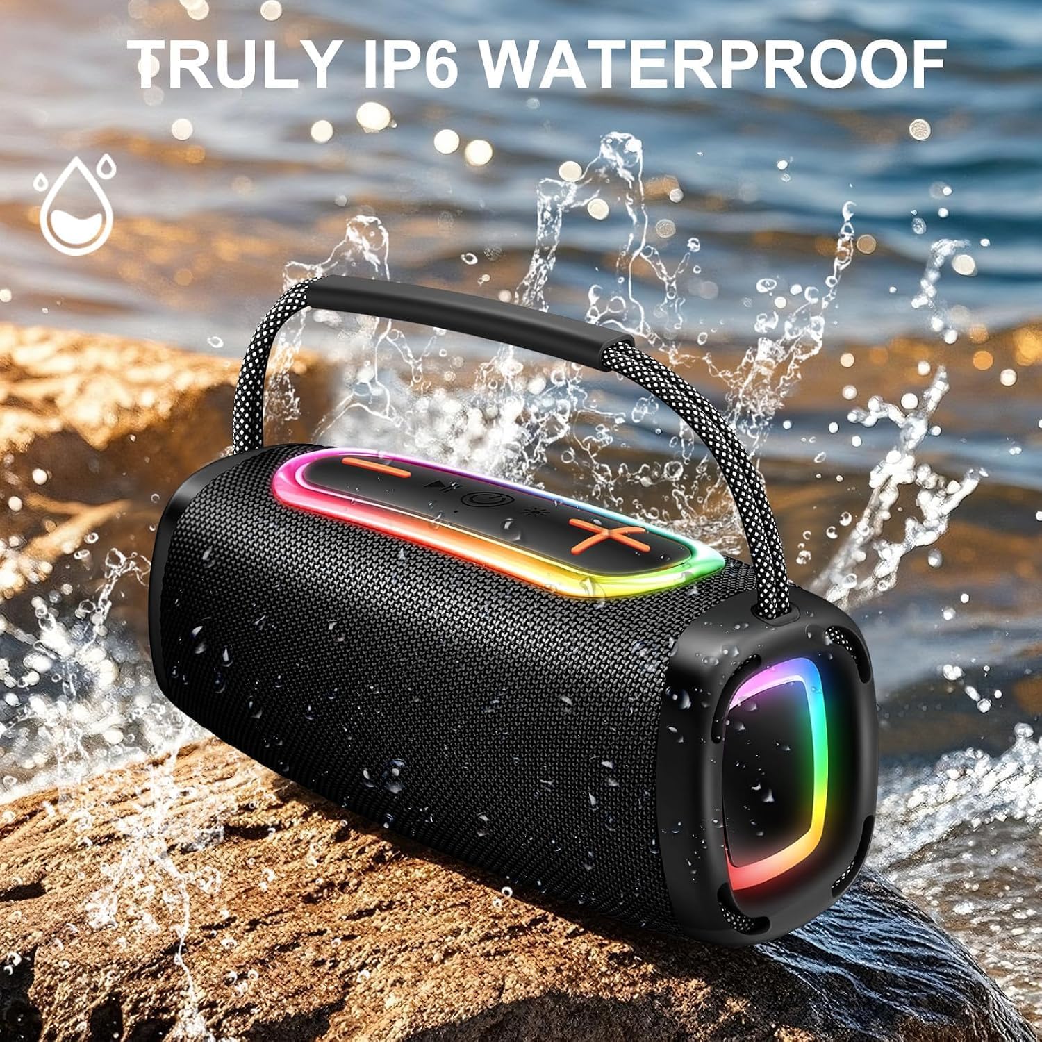 PARLANTE BLUETOOTH DONERTON 2026 OUTDOOR 75W IPX7 6000MAH MULTICOLOR - 3