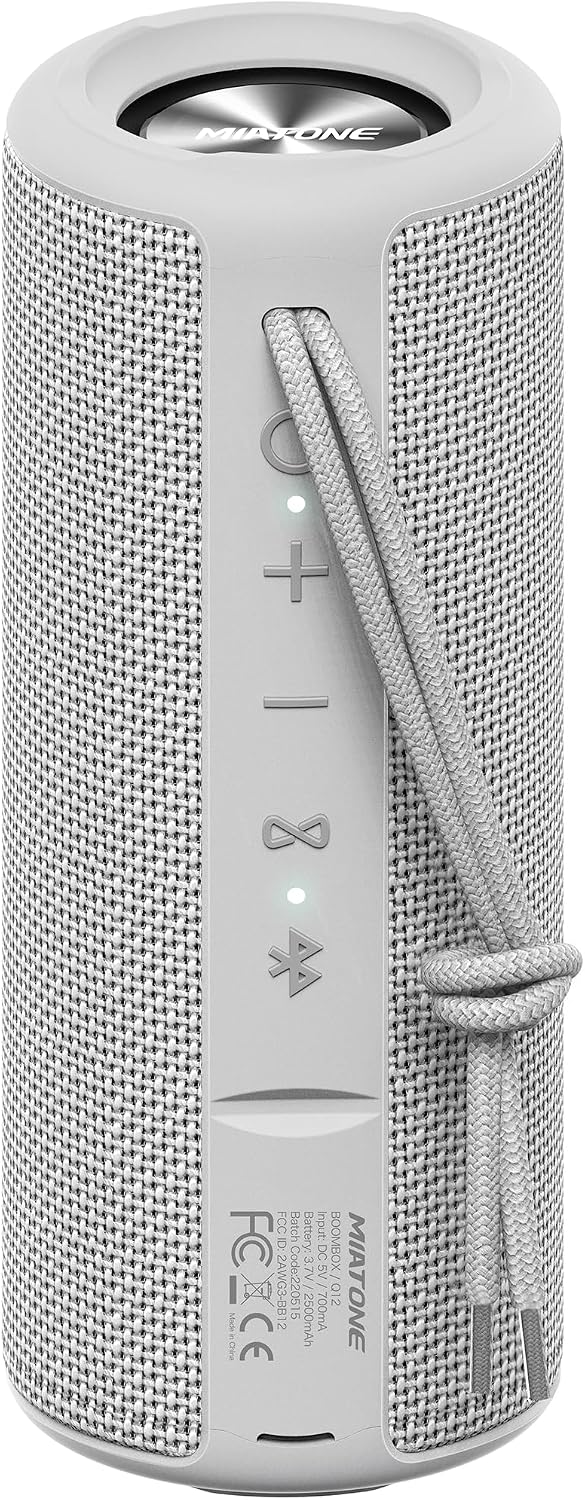 PARLANTE PORTÁTIL MIATONE BOOMBOX BLUETOOTH 16W GRIS - 1