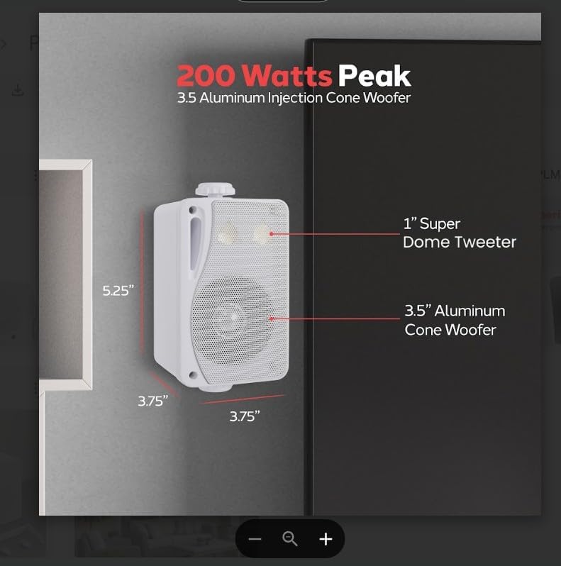 PARLANTES PYLE PLMR24 3.5' 200W BLANCO PARA INTERIOR Y EXTERIOR - 2