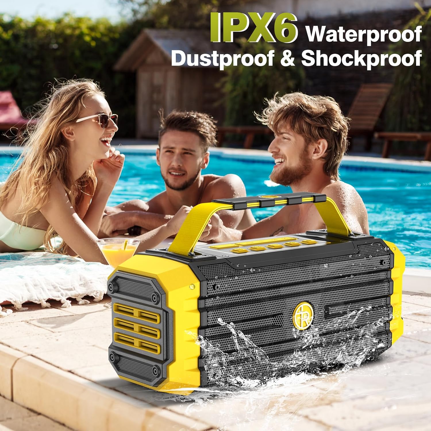 PARLANTE PORTÁTIL TOMPROAD K30 BLUETOOTH 80W AMARILLO - 3