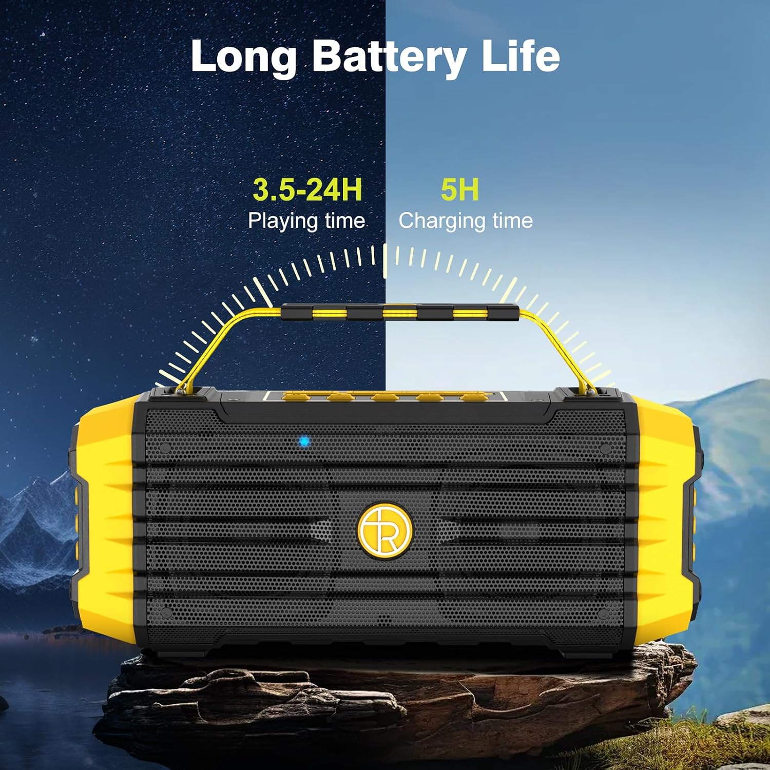 PARLANTE PORTÁTIL TOMPROAD K30 BLUETOOTH 80W AMARILLO - 5