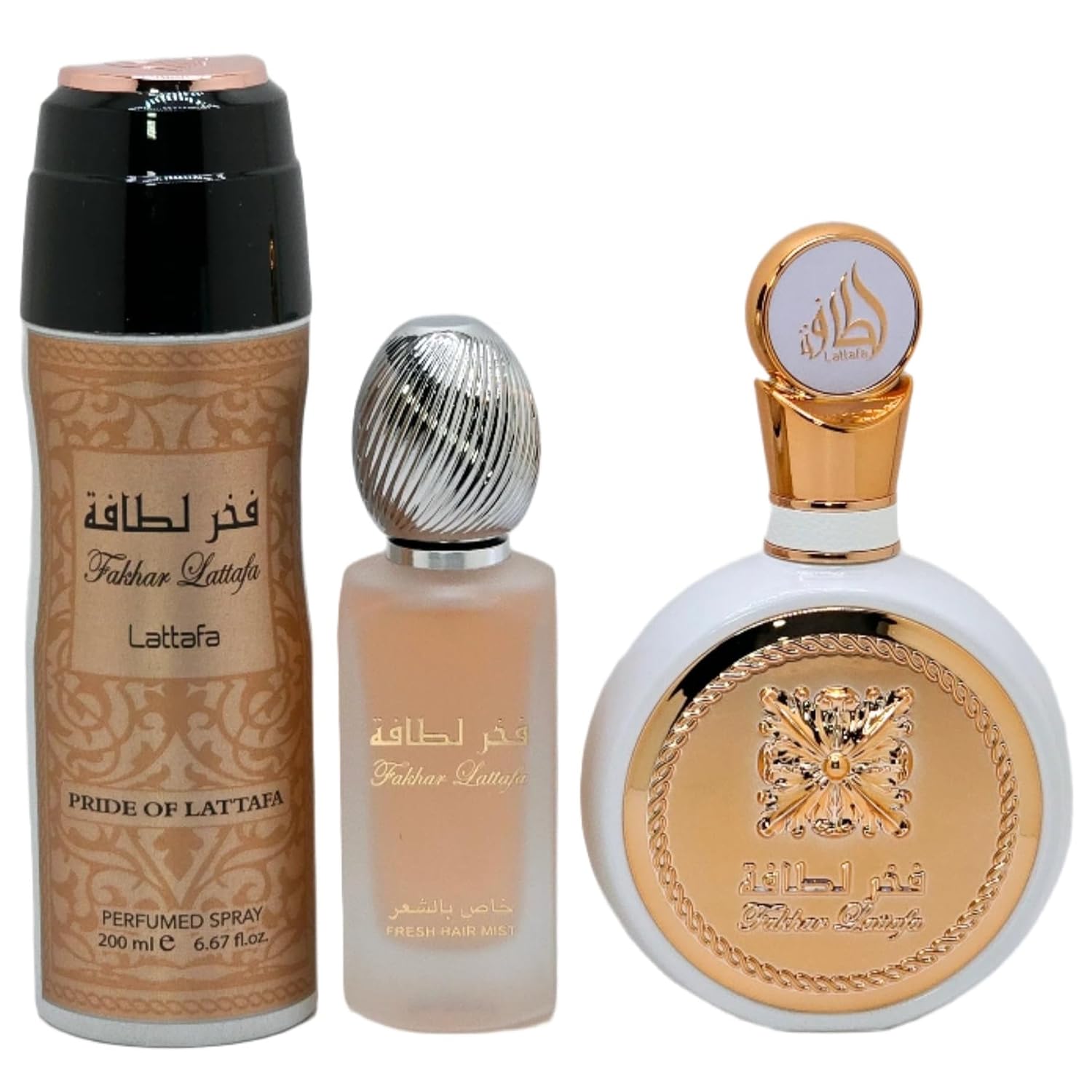 SET DE PERFUMES LATTAFA FAKHAR PARA MUJER 3 PIEZAS 11.8 FL OZ - 2
