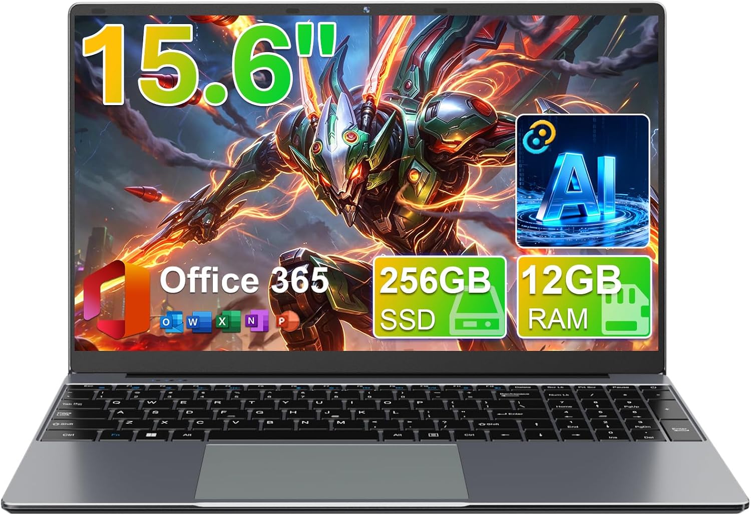 LAPTOP DRKAKO 15.6' FHD IPS CON OFFICE 365 Y ASISTENTE AI - 1