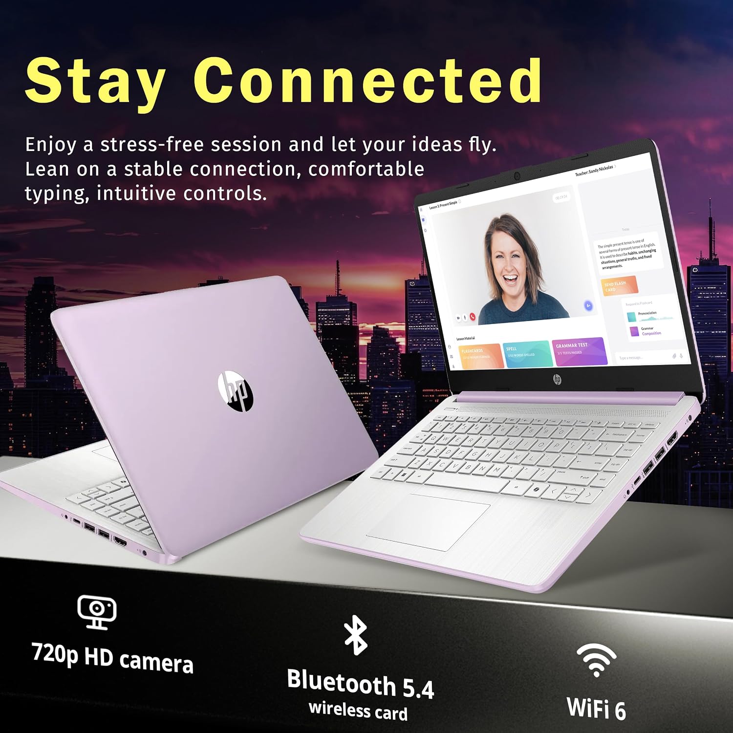 LAPTOP HP STREAM 14' HD INTEL N150 4GB RAM 128GB UFS MORADO RENOVADA - 3