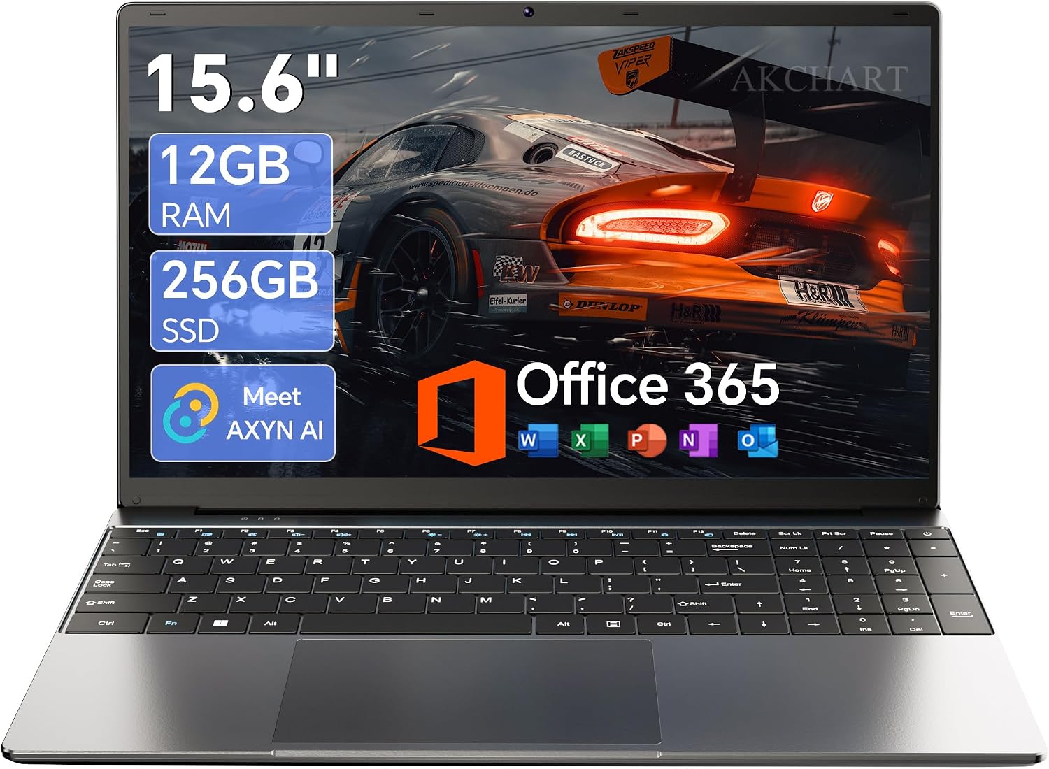 LAPTOP 15.6'' AKCHART STEEL GRAY 12GB RAM 256GB SSD WINDOWS 11 - 1
