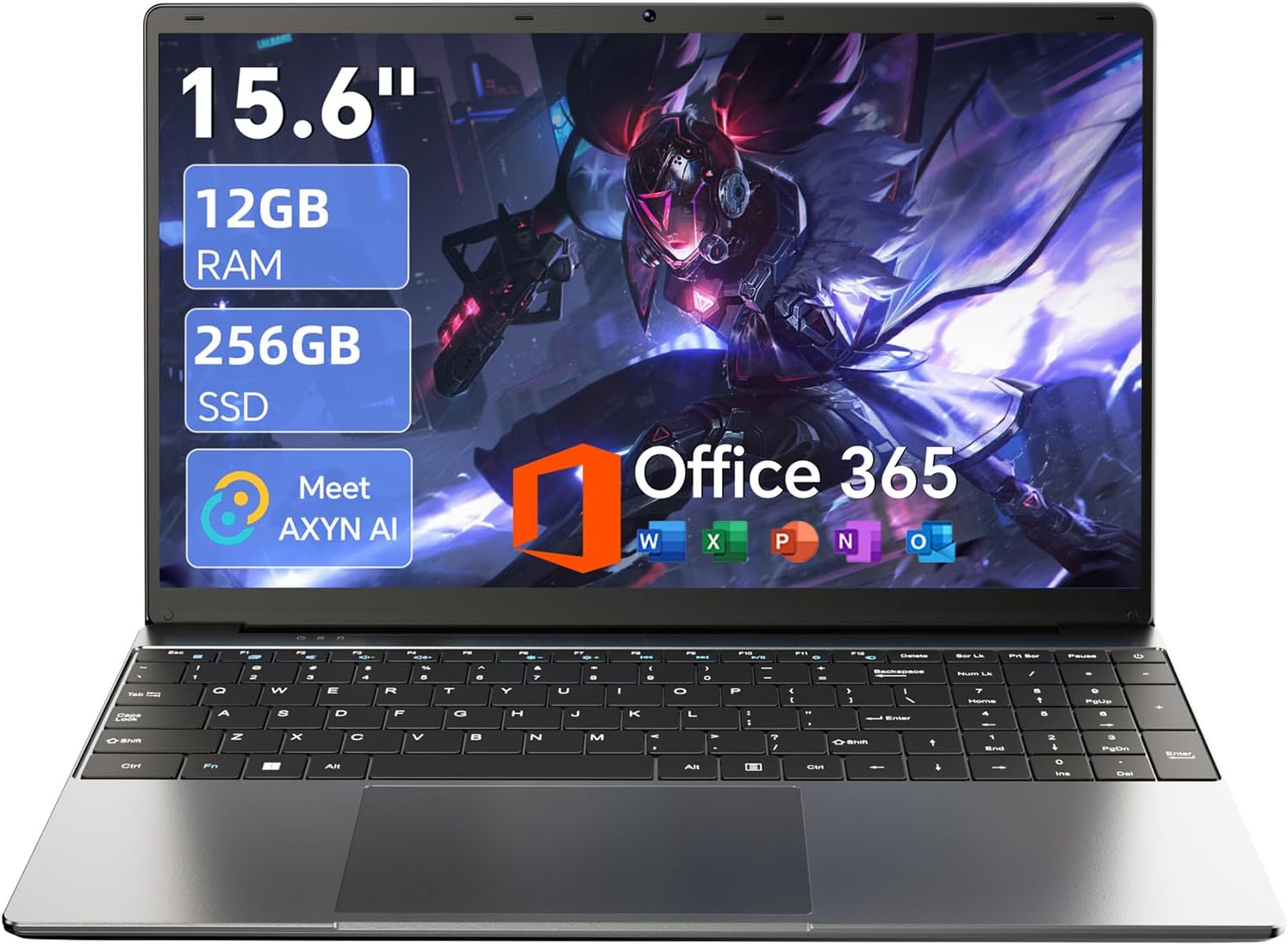LAPTOP AKCHART 15.6 PULGADAS NEGRA 12GB RAM 256GB SSD - 1