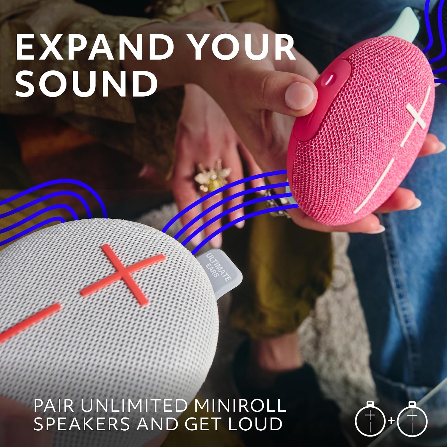 PARLANTE PORTÁTIL ULTIMATE EARS MINIROLL BLUETOOTH IMPERMEABLE GRIS - 4