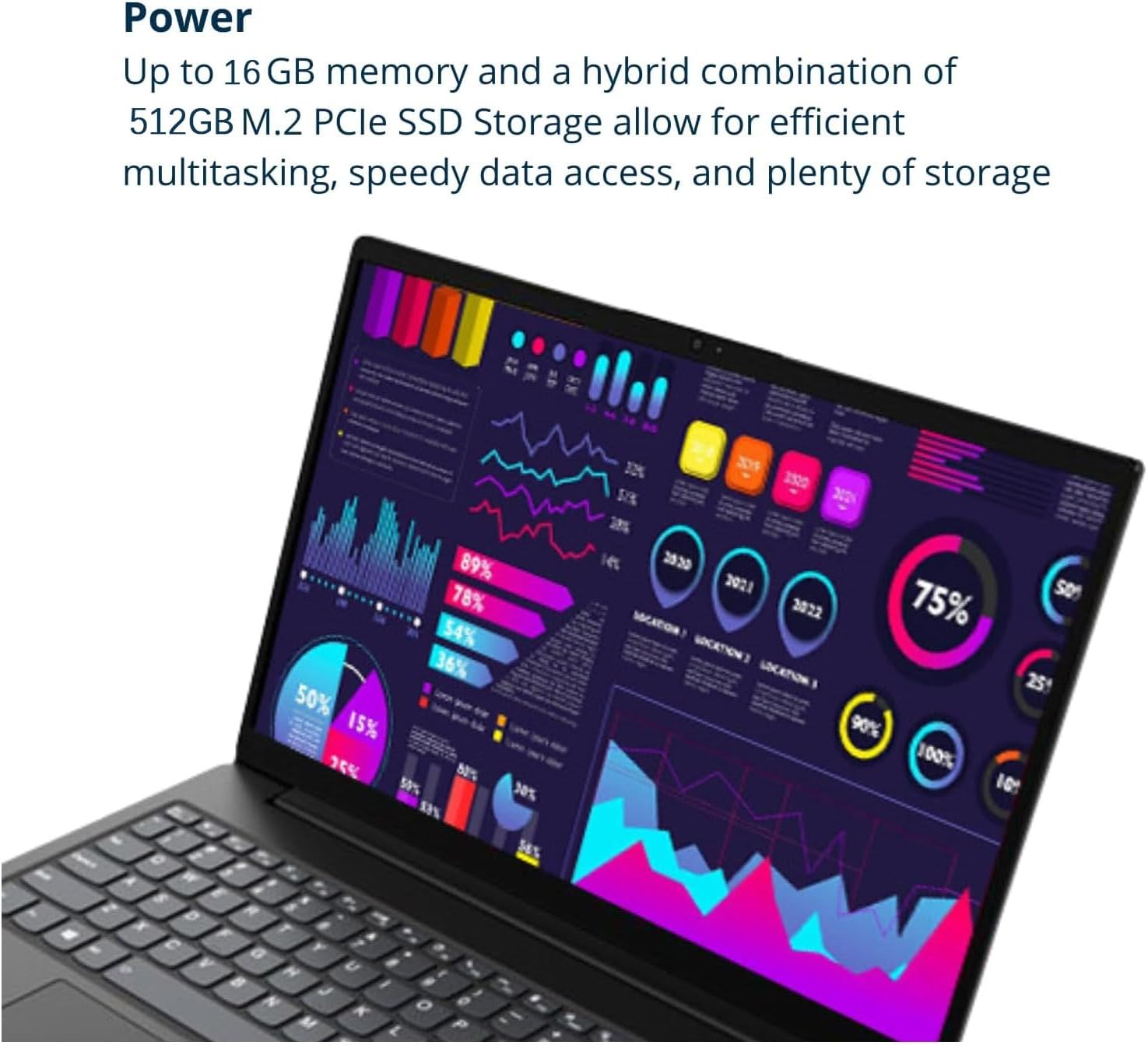 LAPTOP LENOVO V15 RYZEN 5 5500U 16GB RAM 512GB SSD 15.6' FHD NEGRA - 5