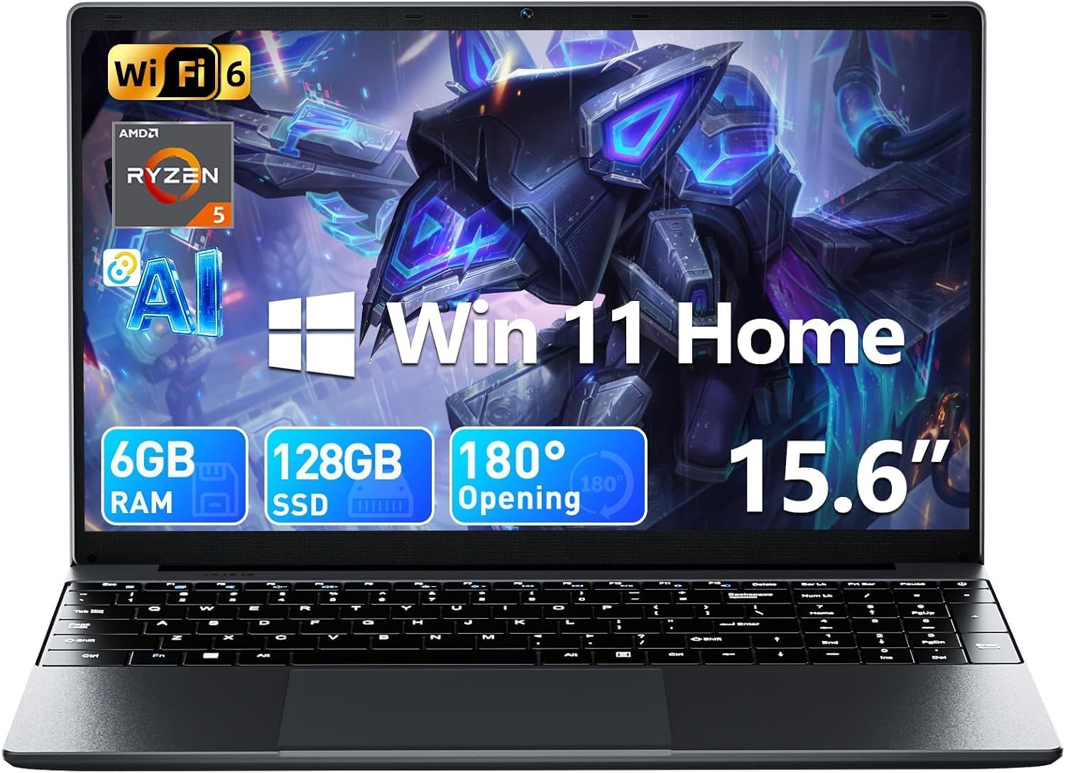 LAPTOP MELIUNA 15.6'' AI CON OFFICE 365, 6GB RAM, 128GB SSD - 1