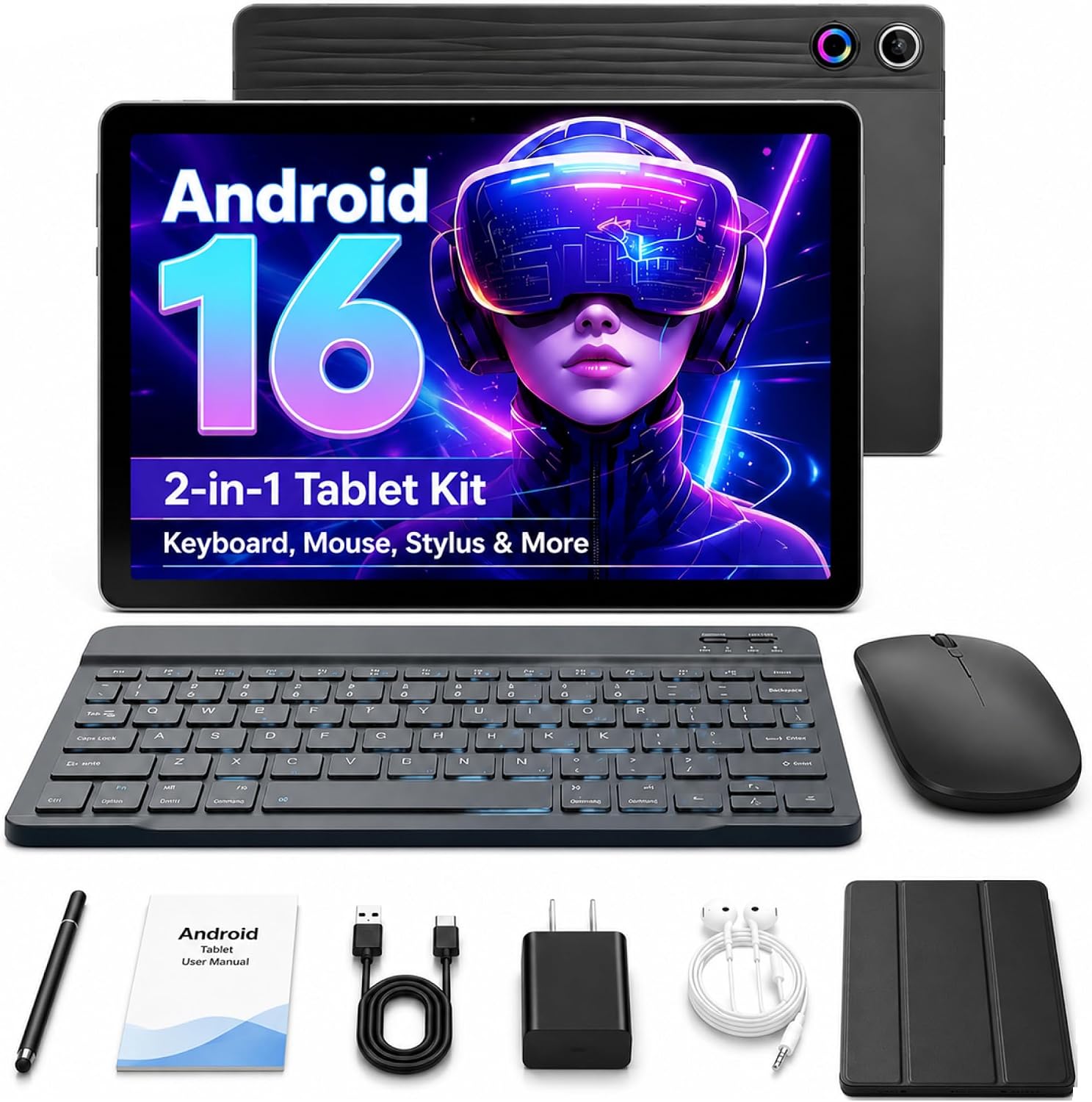 TABLET JEAZANS ANDROID 16 10.1 PULGADAS 2 EN 1 CON TECLADO - 1