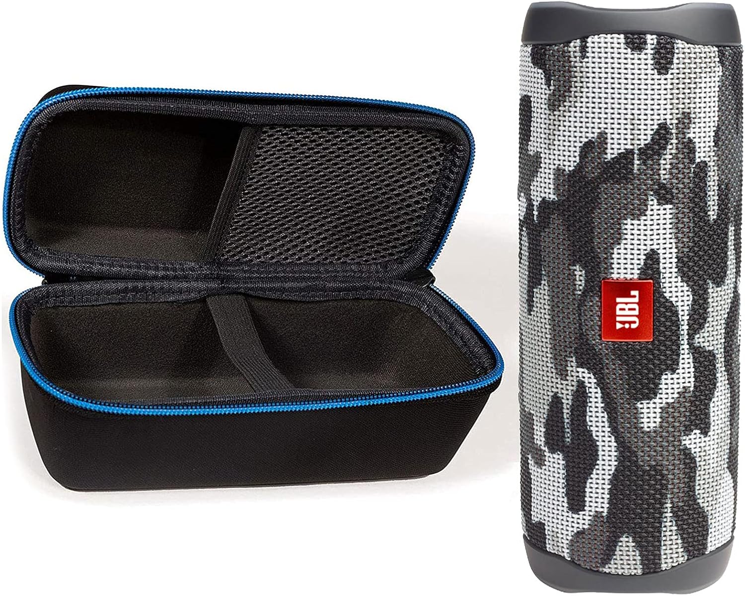 PARLANTE PORTÁTIL JBL FLIP 5 NEGRO CAMUFLADO CON ESTUCHE PROTECTOR DIVVI - 1