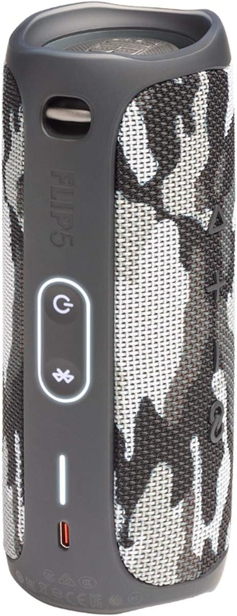 PARLANTE PORTÁTIL JBL FLIP 5 NEGRO CAMUFLADO CON ESTUCHE PROTECTOR DIVVI - 3