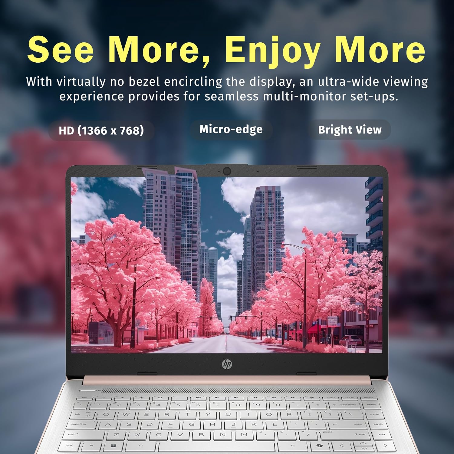LAPTOP HP STREAM 14' HD INTEL N150 4GB RAM 128GB UFS ORO RENOVADA - 3