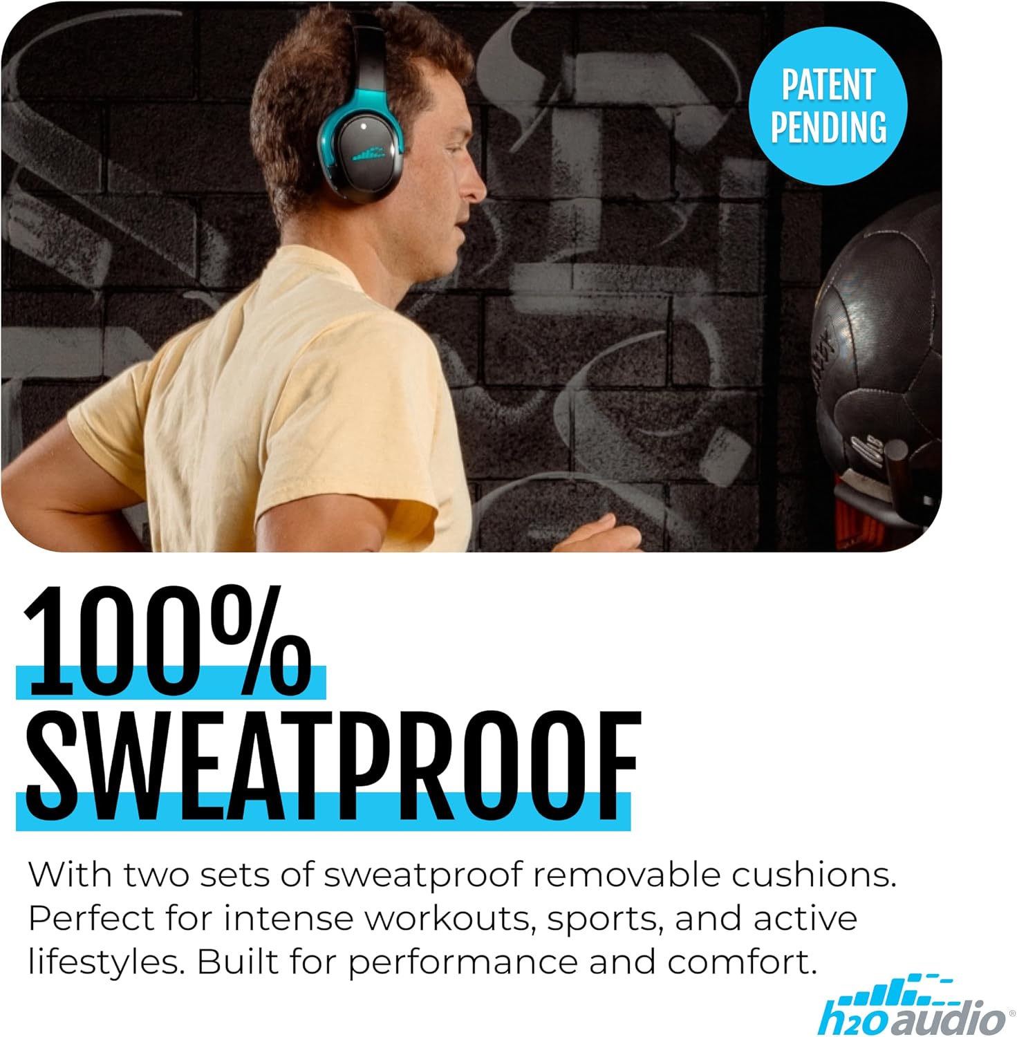 AUDÍFONOS OVER-EAR H2O AUDIO RIPT ULTRA SPORT BLUETOOTH CON CANCELACIÓN ACTIVA DE RUIDO Y 50 HORAS DE BATERÍA - 3