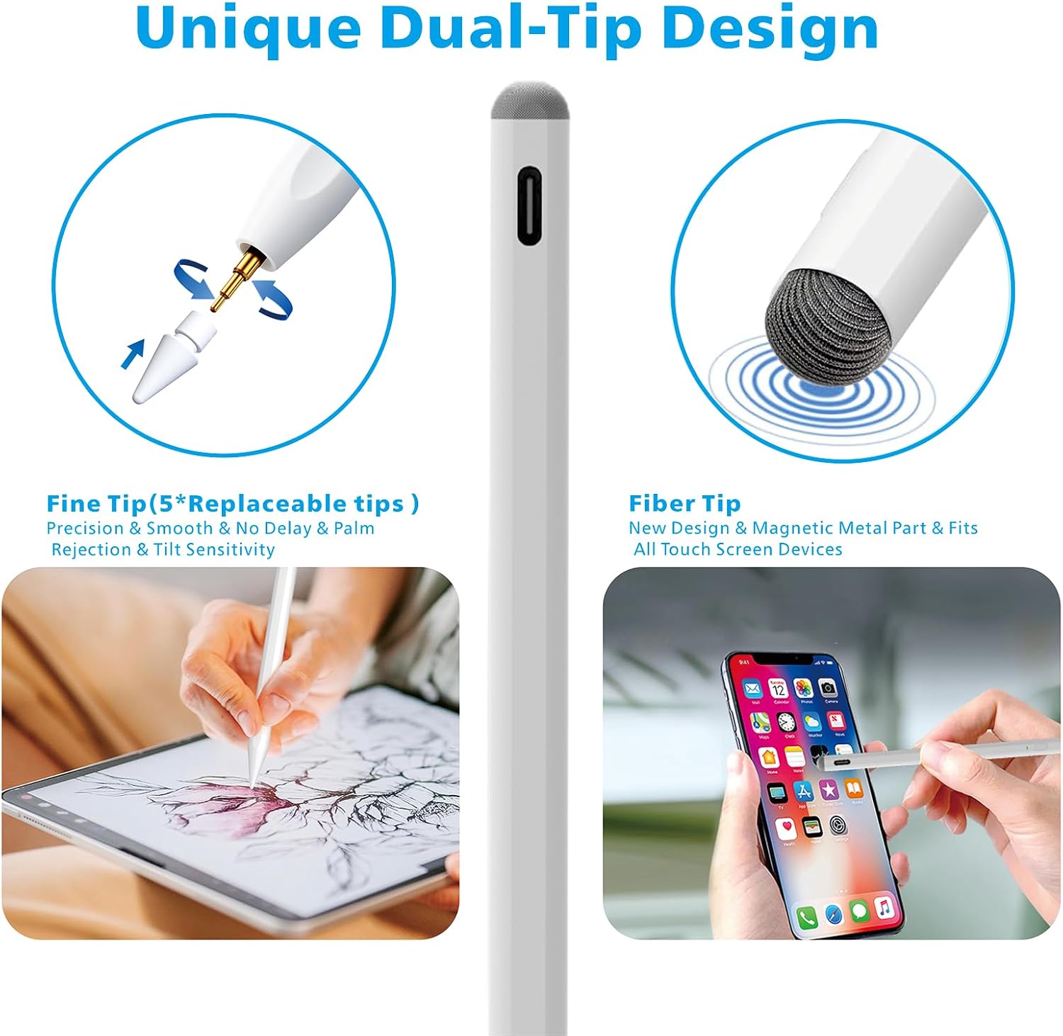 LÁPIZ STYLUS MILIKILO PARA IPAD CON DOBLE PUNTA Y PAÑO DE LIMPIEZA - 3