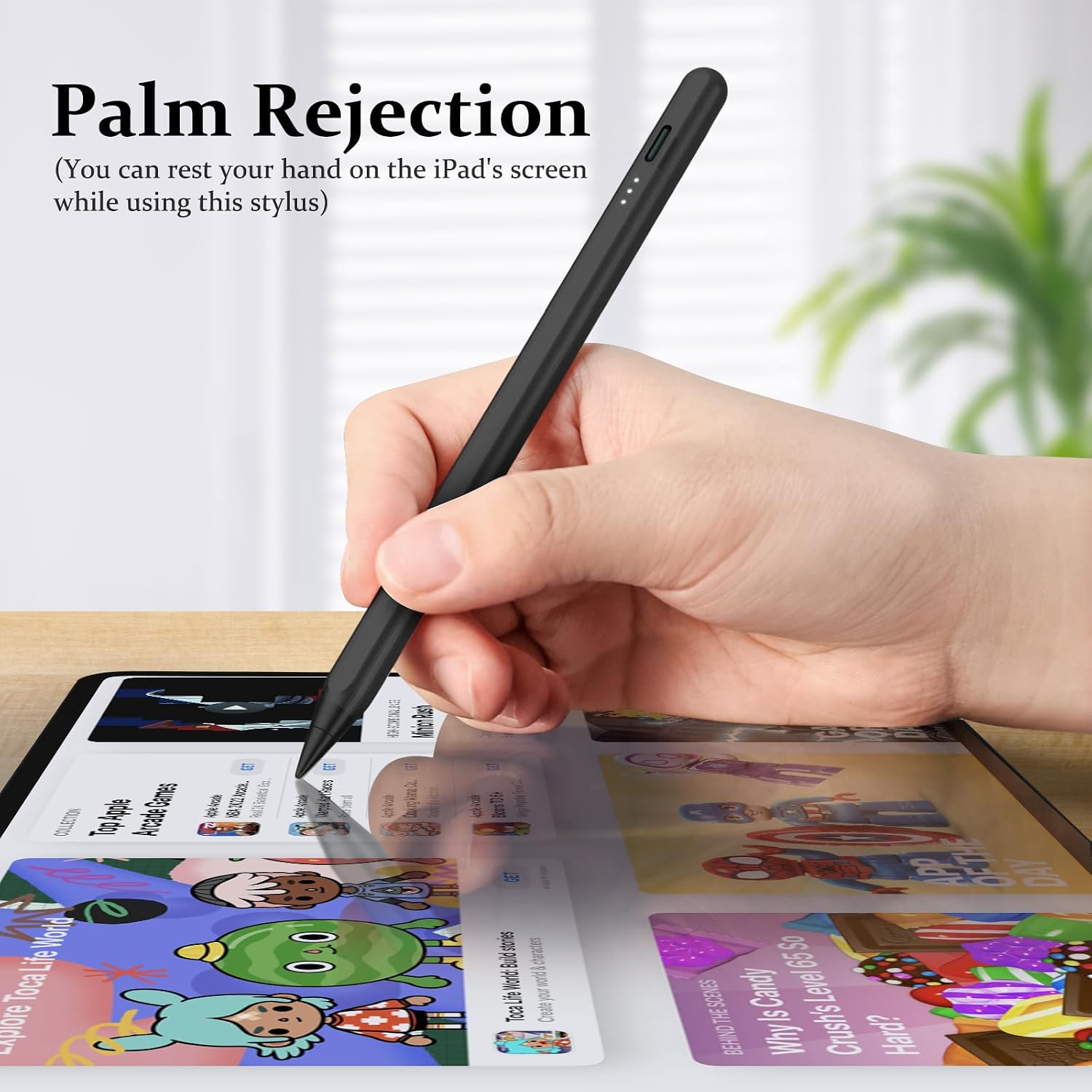 LÁPIZ STYLUS MEKO PARA IPAD CON RECHAZO DE PALMA Y SENSOR DE INCLINACIÓN BLANCO - 3