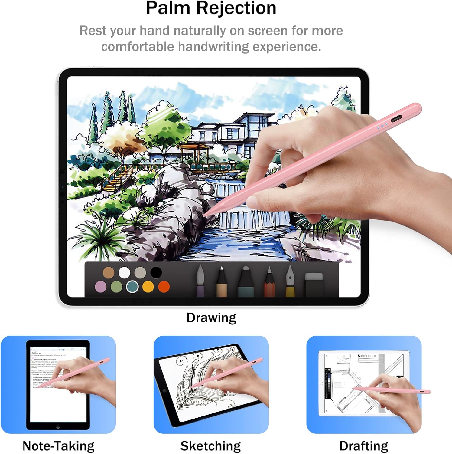 LÁPIZ STYLUS CISTEEN PARA IPAD 2018-2026 CON CARGA RÁPIDA Y SENSOR DE INCLINACIÓN - 4