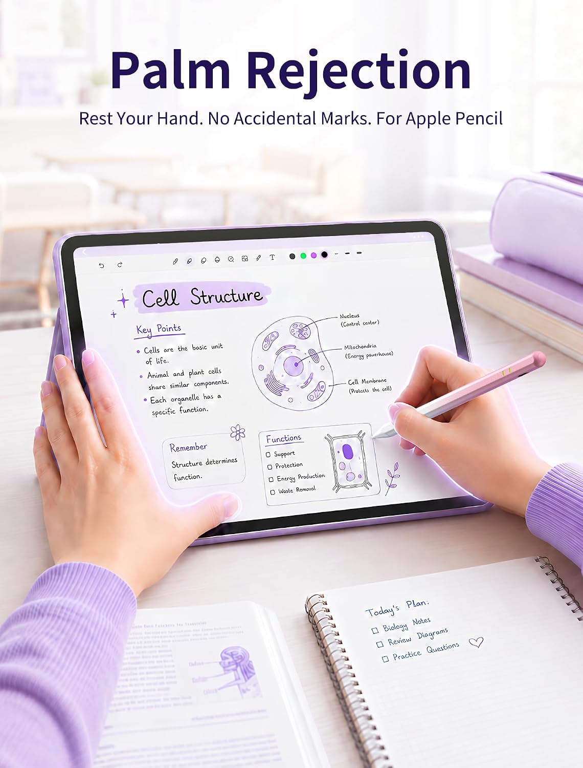 LÁPIZ STYLUS PARA IPAD AYNSRTN 2018-2026 ROSA DEGRADADO - 3