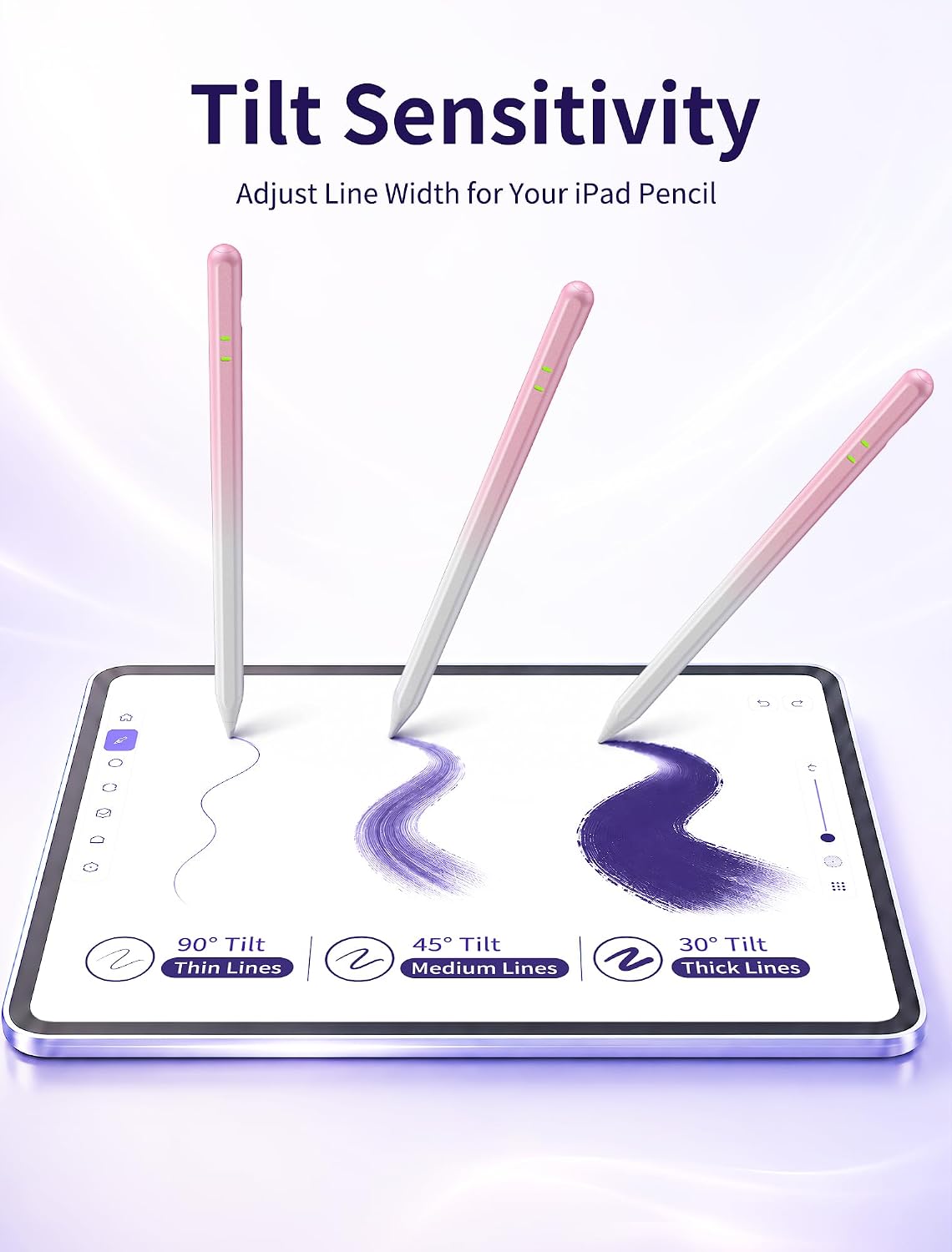 LÁPIZ STYLUS PARA IPAD AYNSRTN 2018-2026 ROSA DEGRADADO - 4