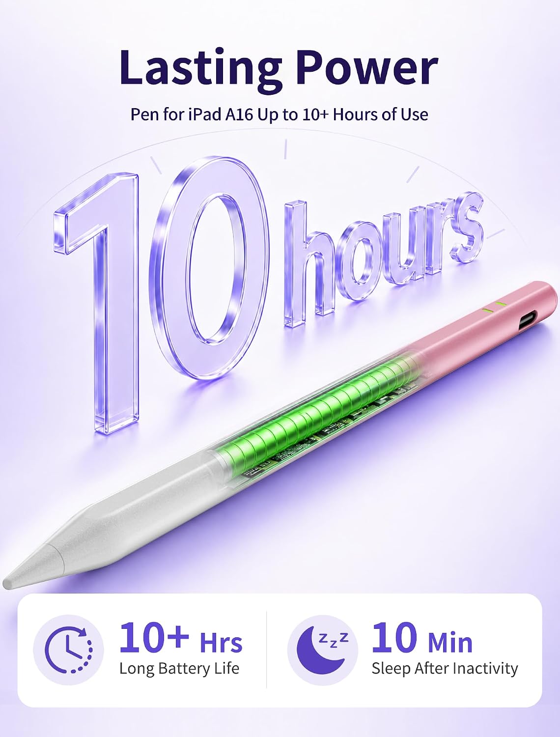 LÁPIZ STYLUS PARA IPAD AYNSRTN 2018-2026 ROSA DEGRADADO - 5