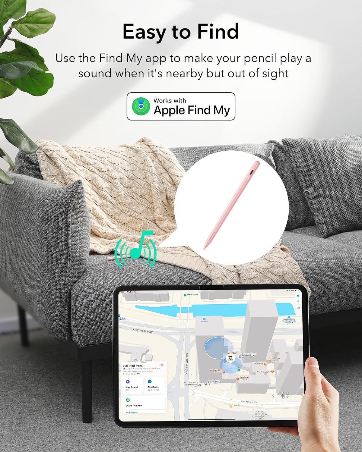 LÁPIZ DIGITAL ESR GEO PARA IPAD 2018-2026 CON FUNCIÓN FIND MY Y ACCESOS DIRECTOS - 3