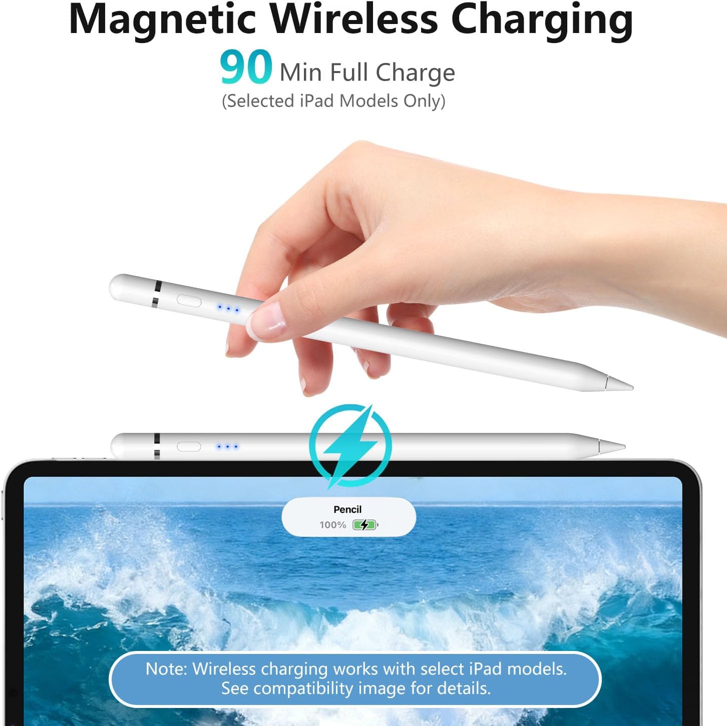 STYLUS PARA IPAD XPENCIFAN COMPATIBLE 2018-2026 CON CARGA INALÁMBRICA Y SENSIBILIDAD AL ÁNGULO - 4