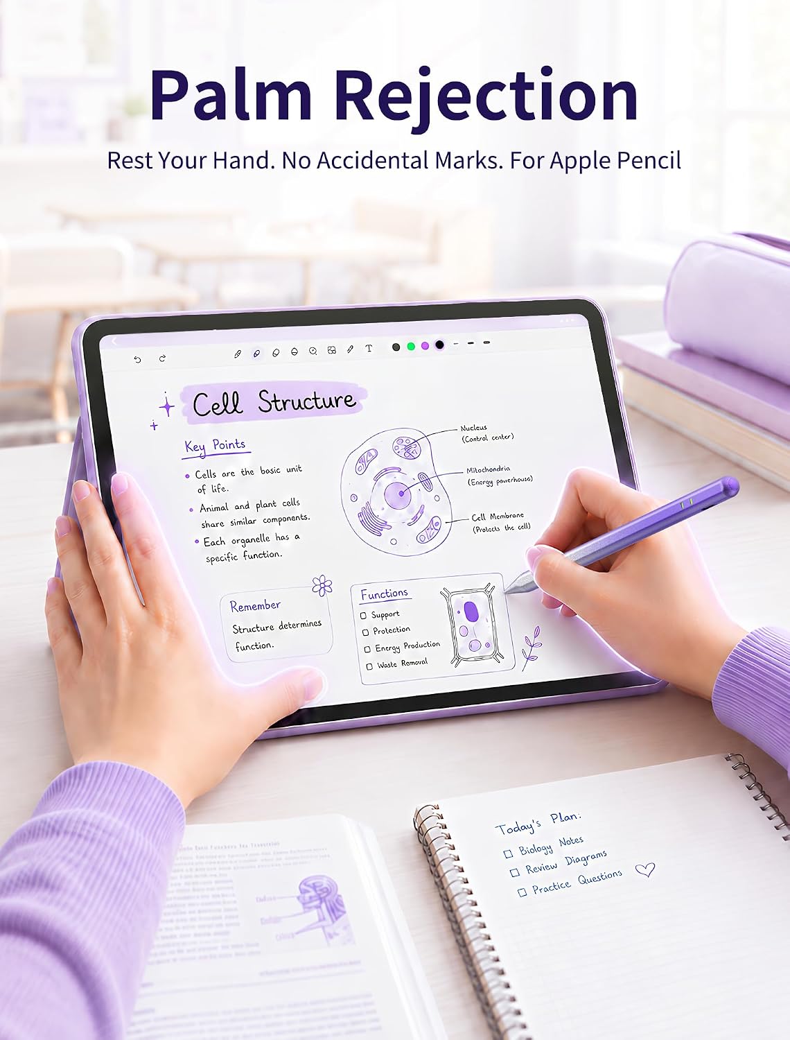LÁPIZ STYLUS PARA IPAD AYNSRTN 2018-2026 MORADO DEGRADADO - 3