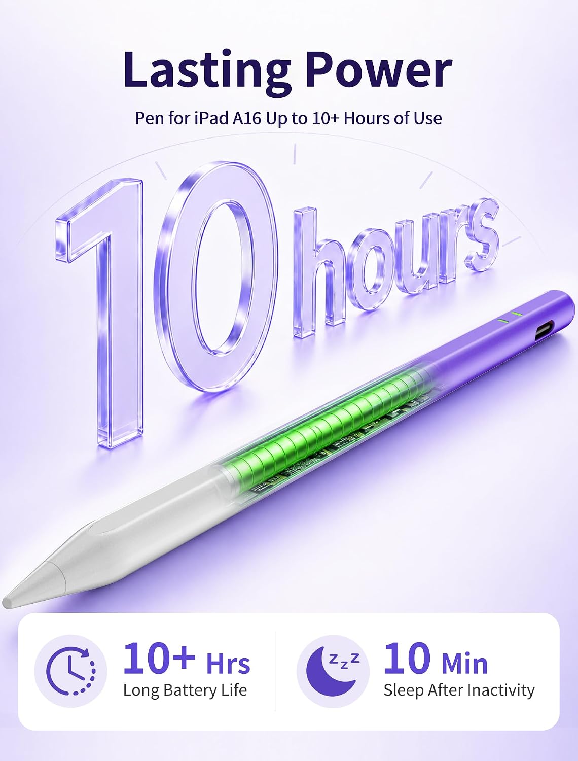 LÁPIZ STYLUS PARA IPAD AYNSRTN 2018-2026 MORADO DEGRADADO - 5