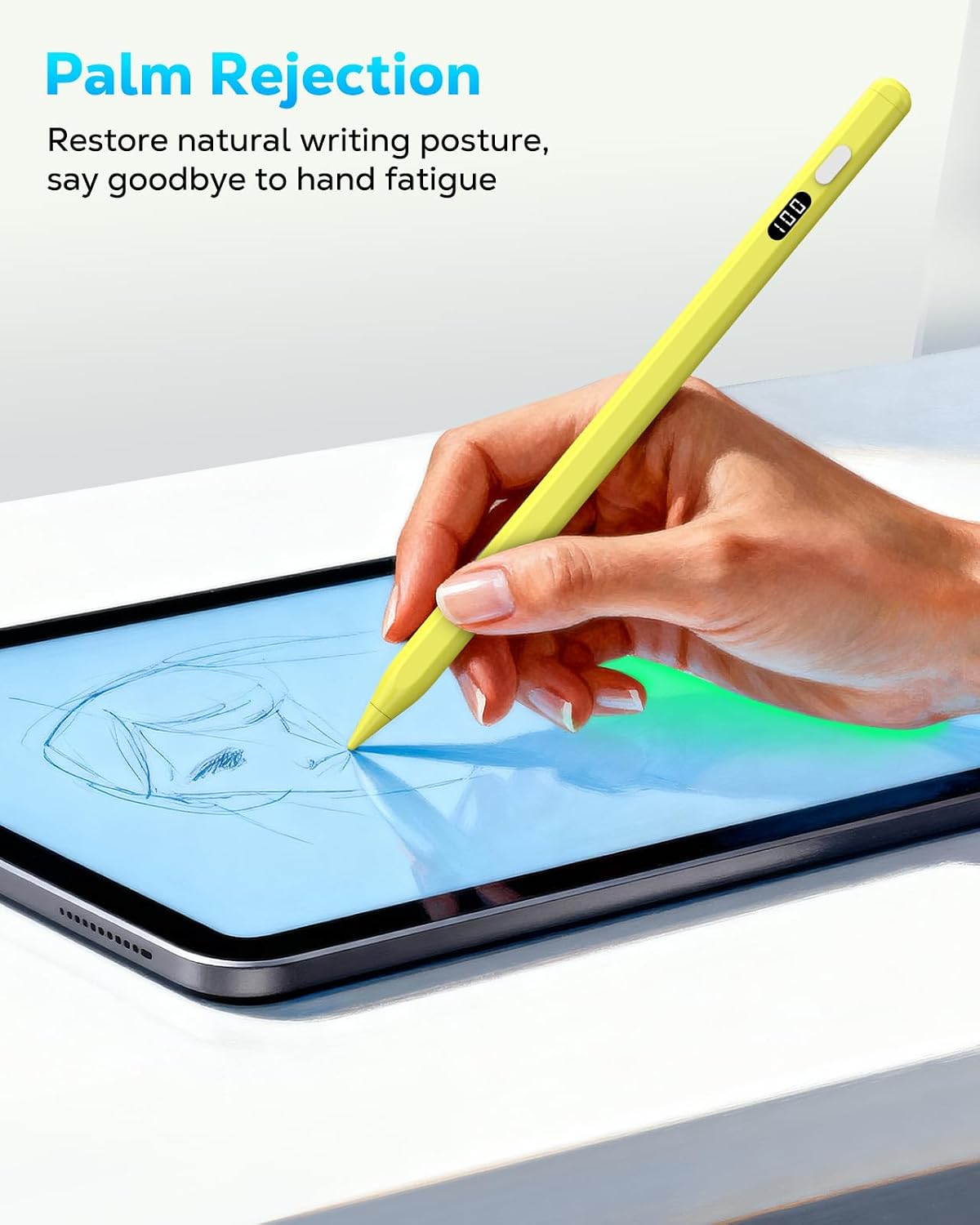 LÁPIZ STYLUS MOKO PARA IPAD 2018-2026 CON CARGA USB-C Y PANTALLA LED - 4